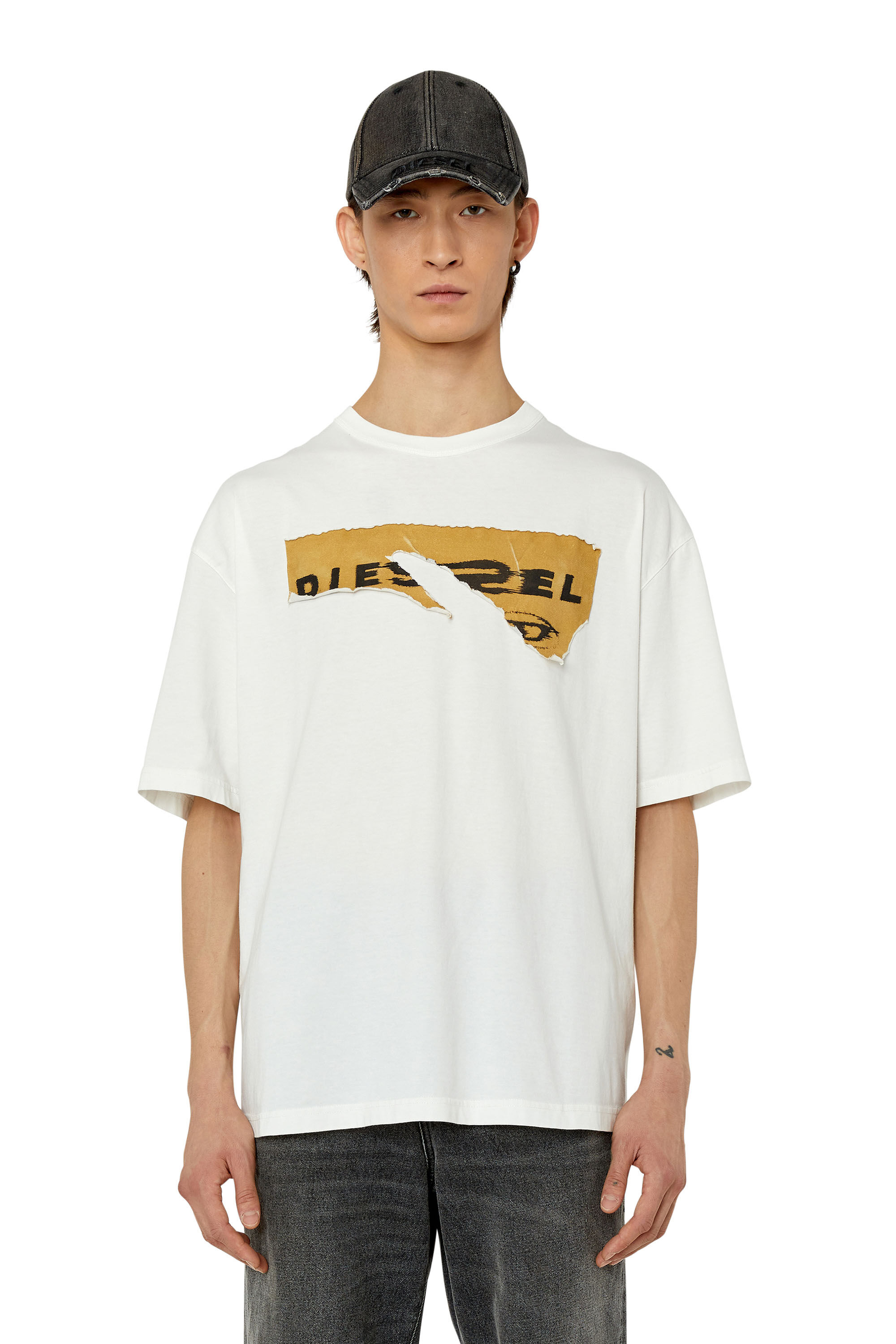 T-WASH-POFF Man: T-shirt with peel-off patches | Diesel