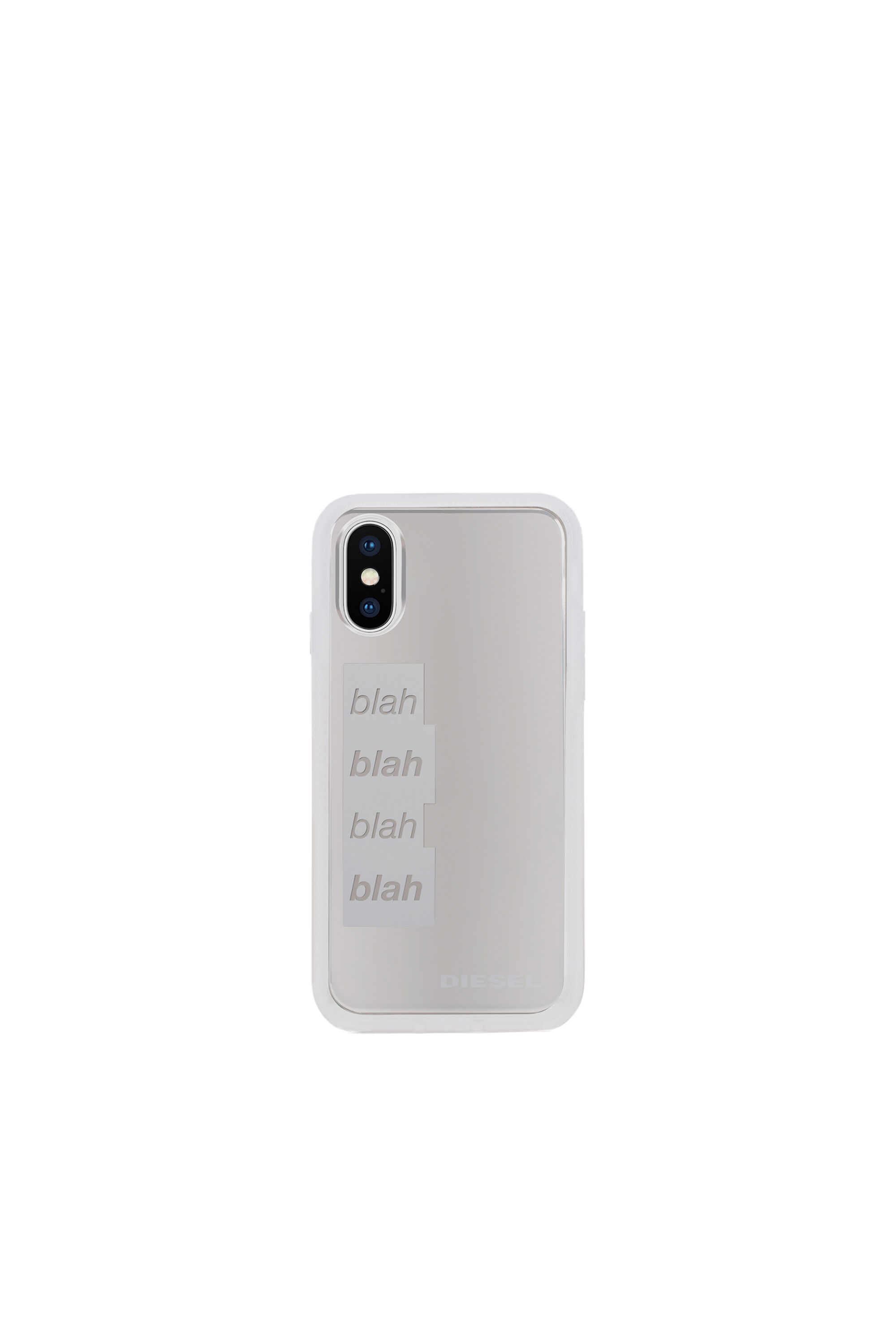 Diesel - BLAH BLAH BLAH IPHONE X CASE, Coque en résine transparente, iPhone X Femme in Blanc - 2