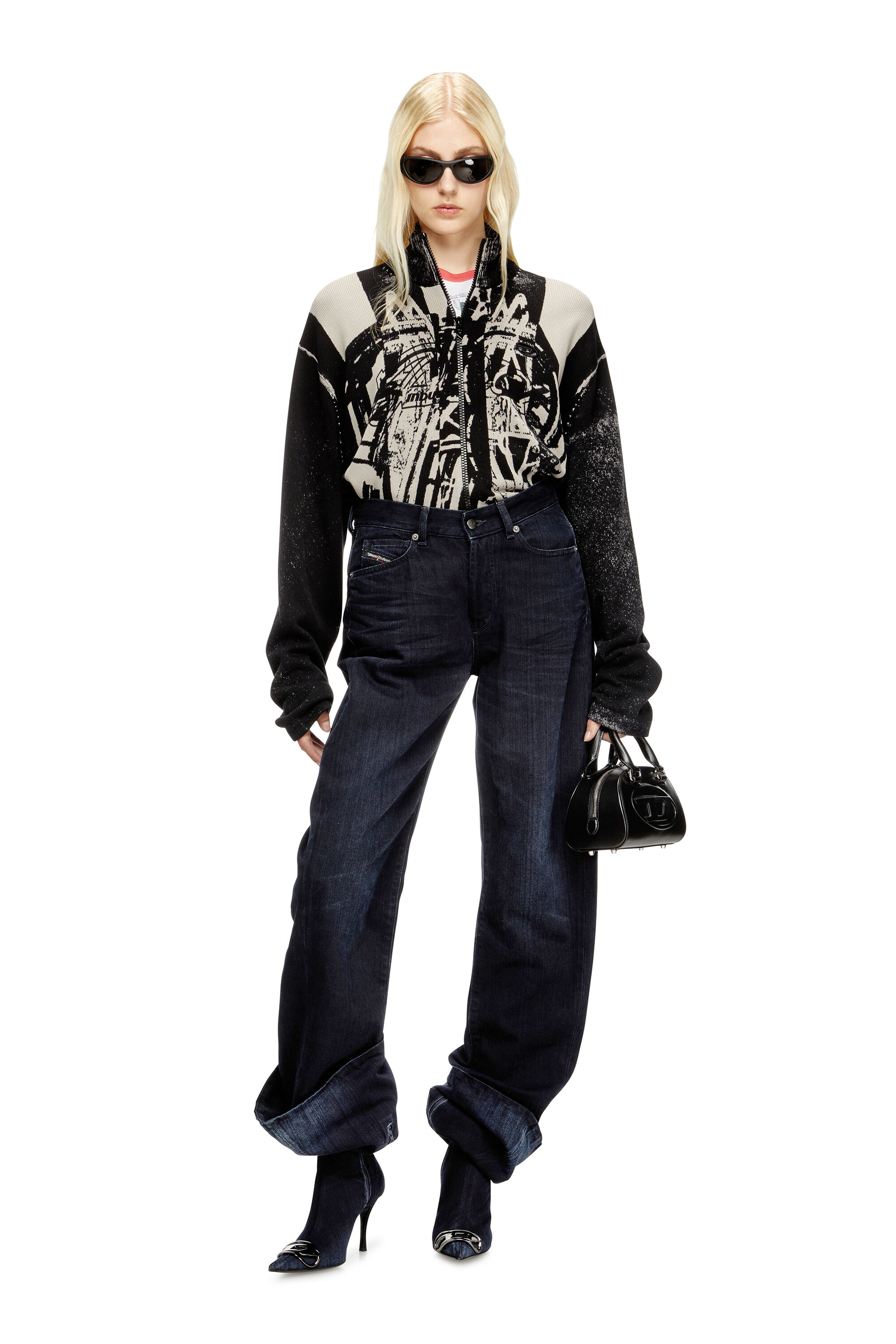 Diesel - Relaxed Jeans 1974 D-Ellz 09L54 Femme, Bleu Foncé - Image 6