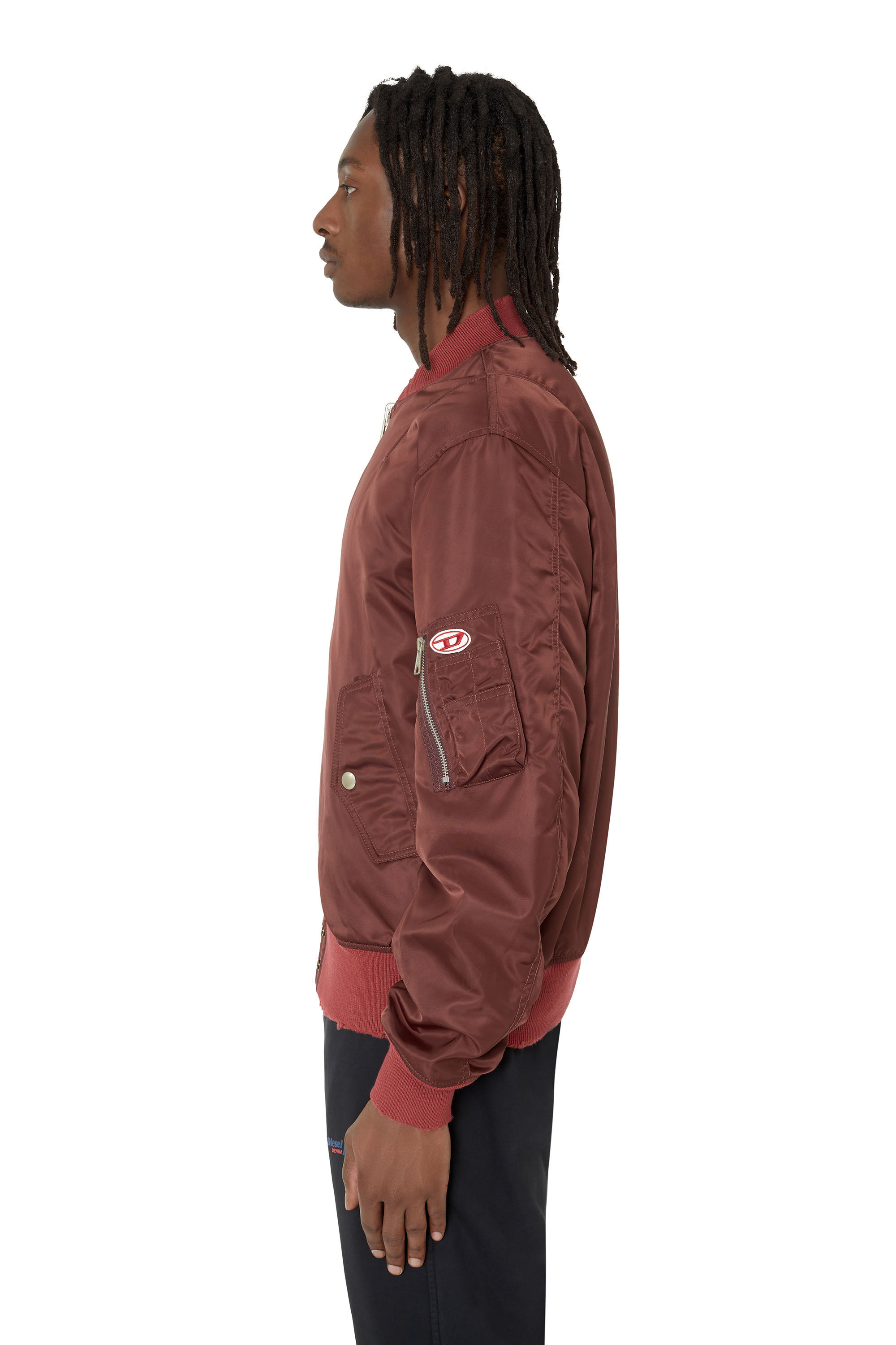 Diesel - J-FIGHTERS-NW, Veste bomber matelassée réversible Homme in Marron - 7