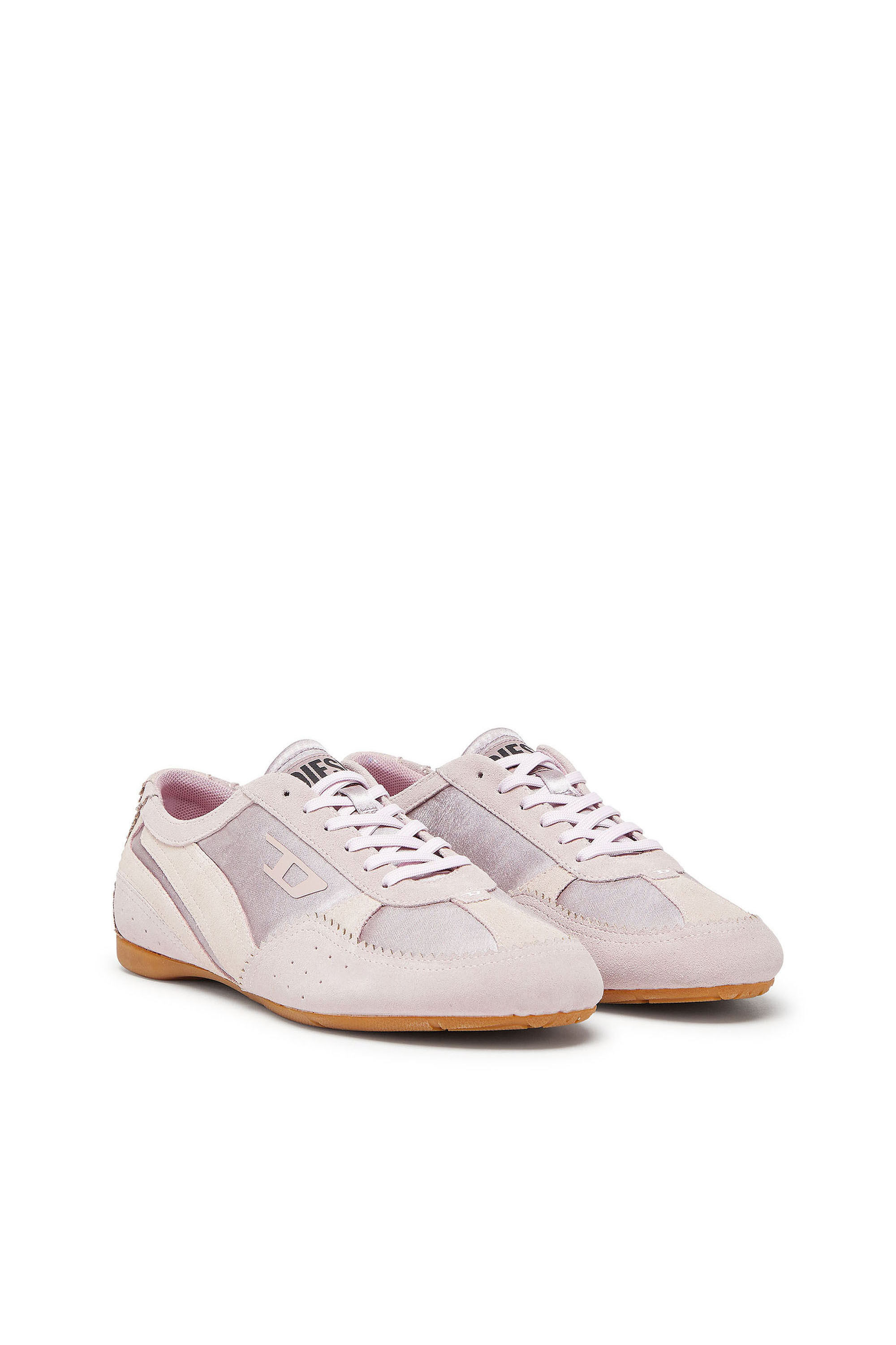 Diesel - D-MILE LOW II W, D-Mile-Baskets avec empi&egrave;cements en su&egrave;de Femme in Rose - 2