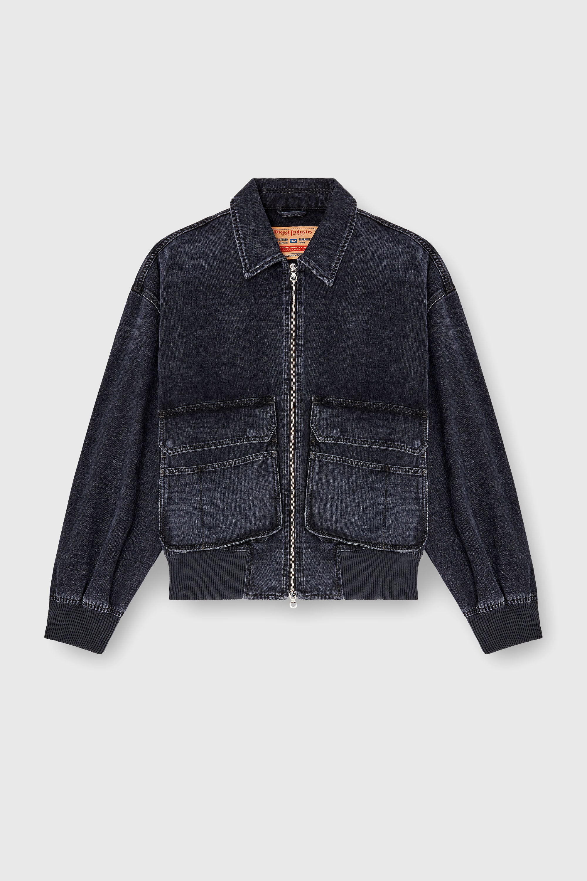 Women's Jacket in batavia-weave denim | Black | Diesel {{Country}}