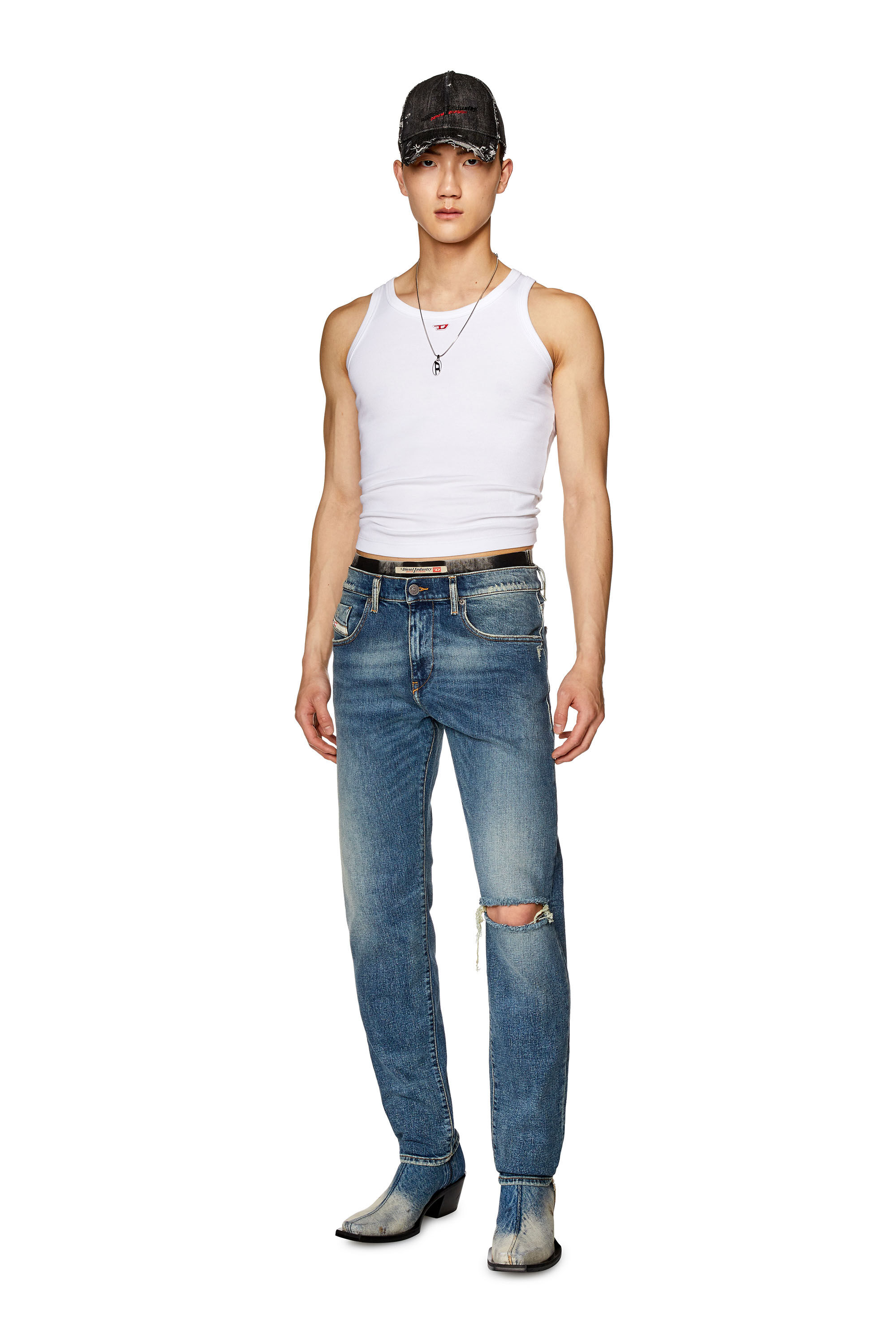 Diesel - Male's Slim Jeans 2019 D-Strukt 007M5, Dark Blue - 1