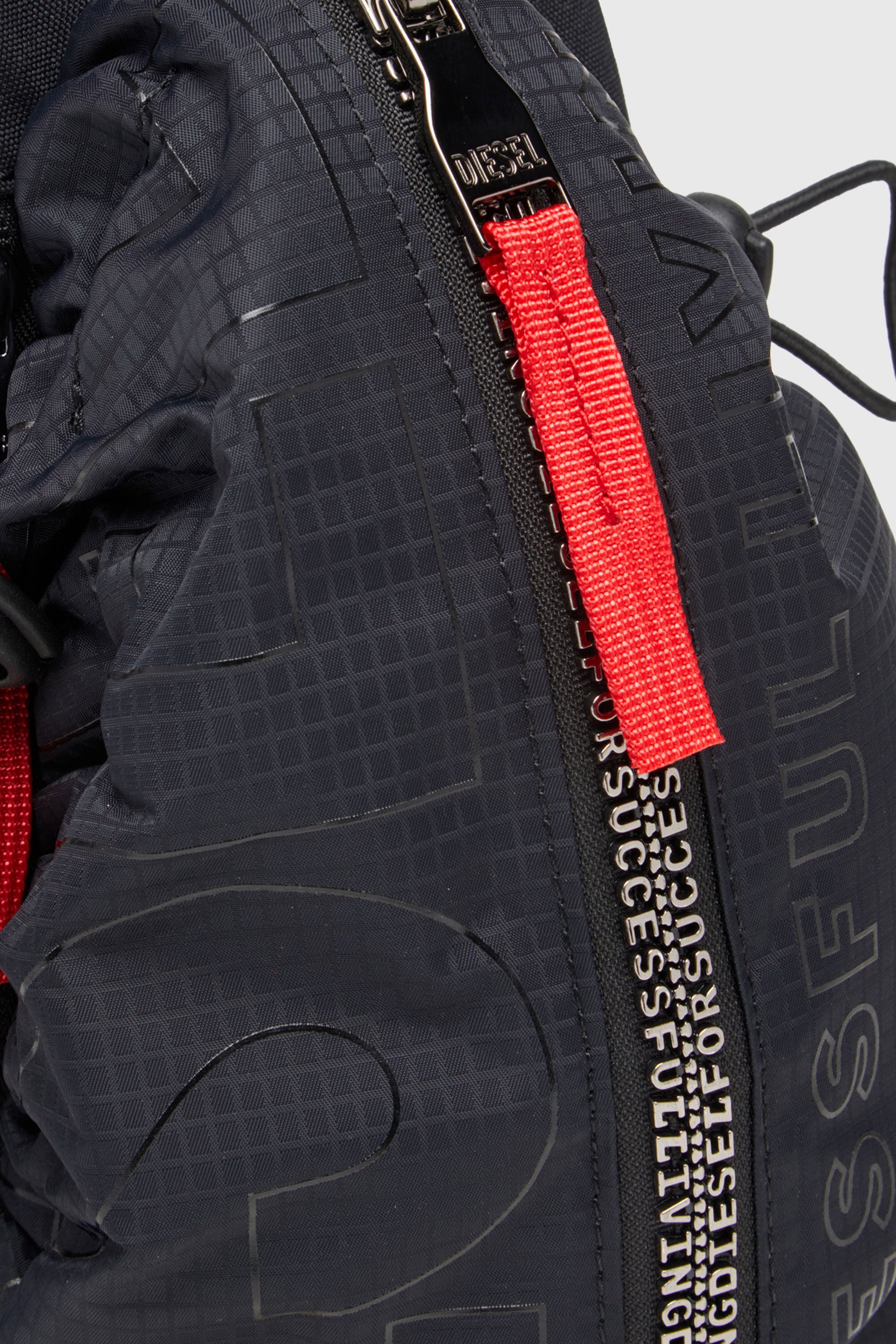 Men's Zip-D-Sling bag in check-jacquard shell | Black | Diesel US