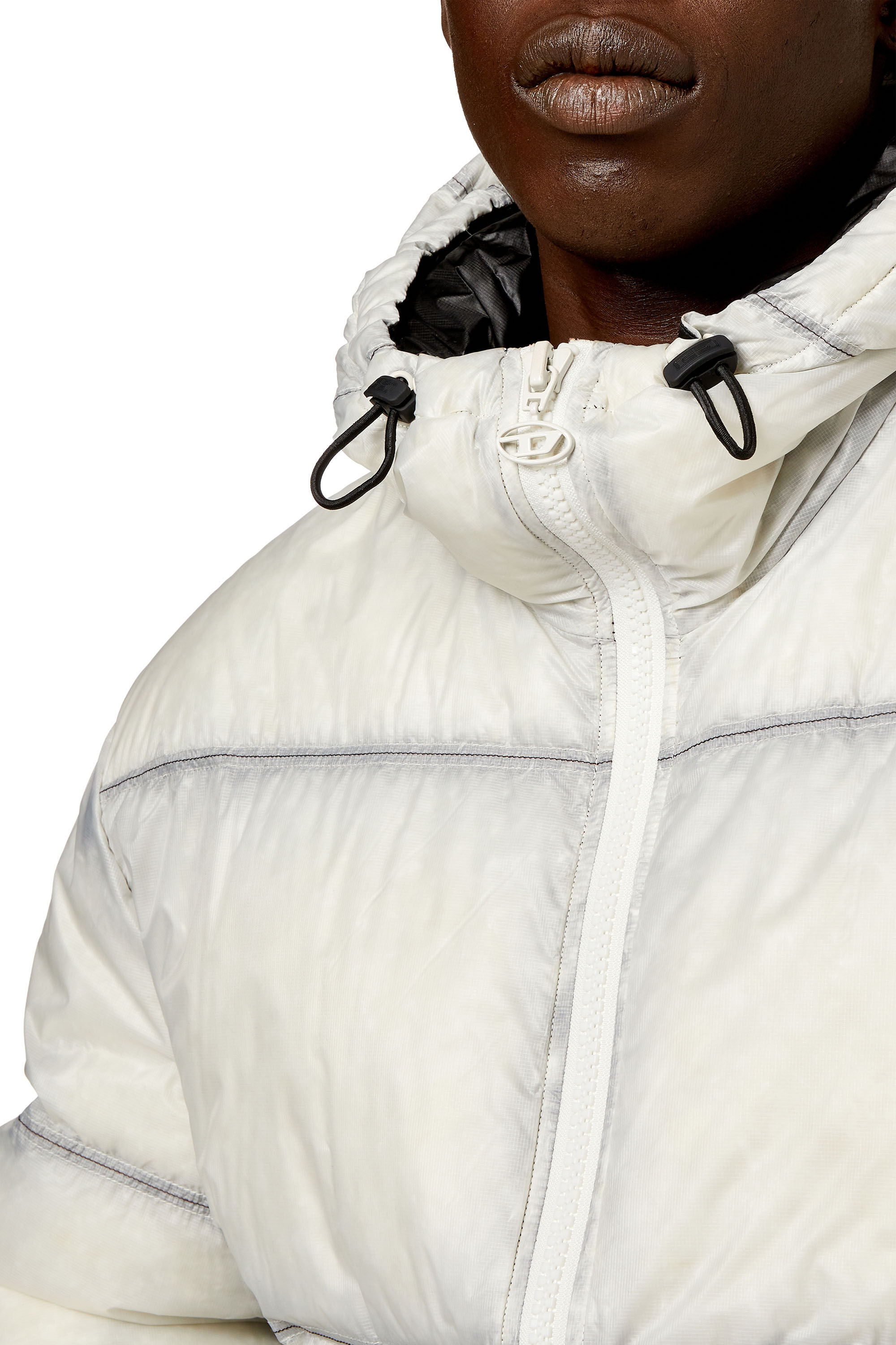 Men's Hooded down jacket in sheer ripstop | Multicolor | Diesel