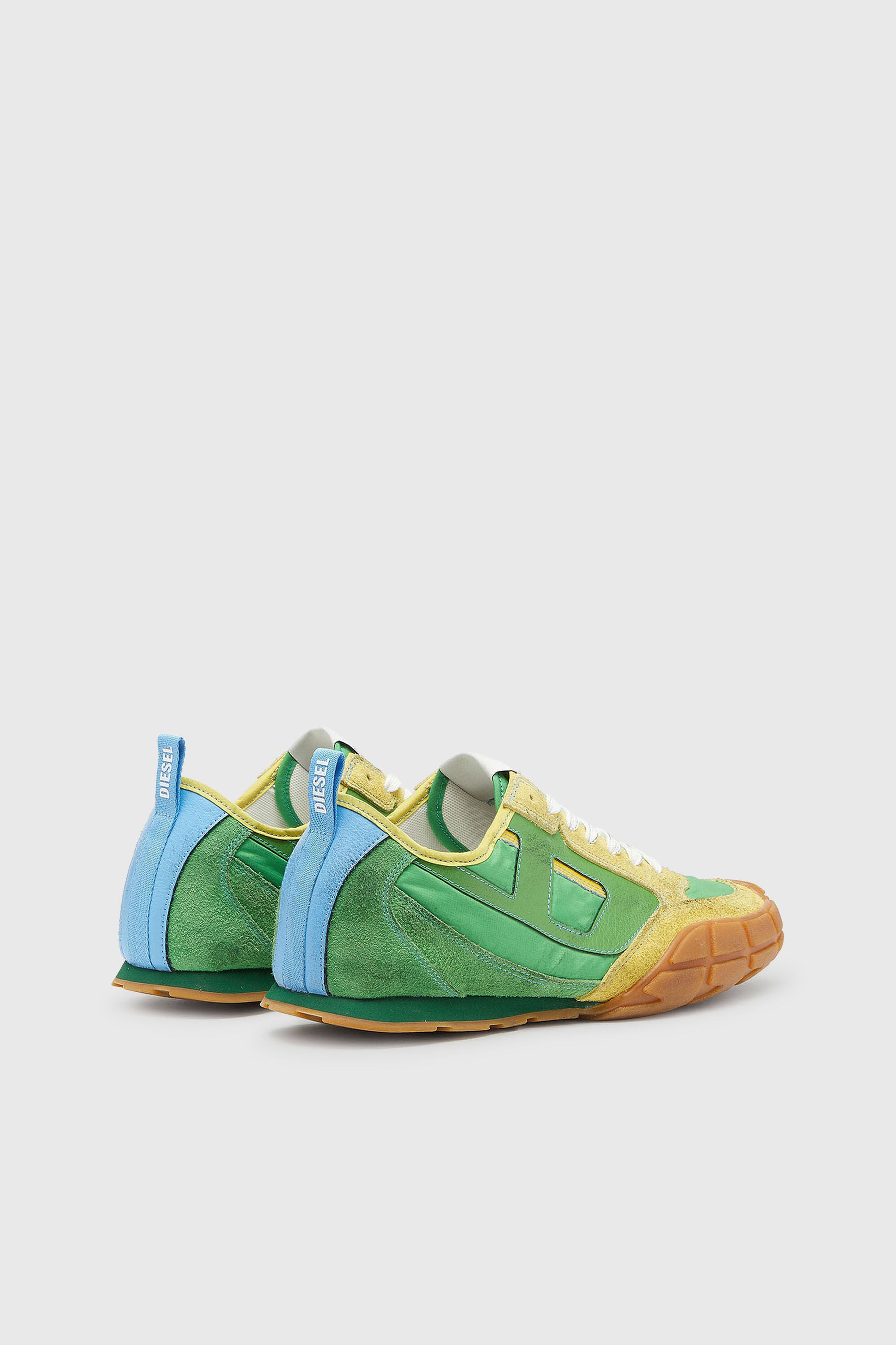 Diesel - S-PAGODHA LOW, S-Pagodha - Zapatillas de piel y nailon Hombre in Verde - 3