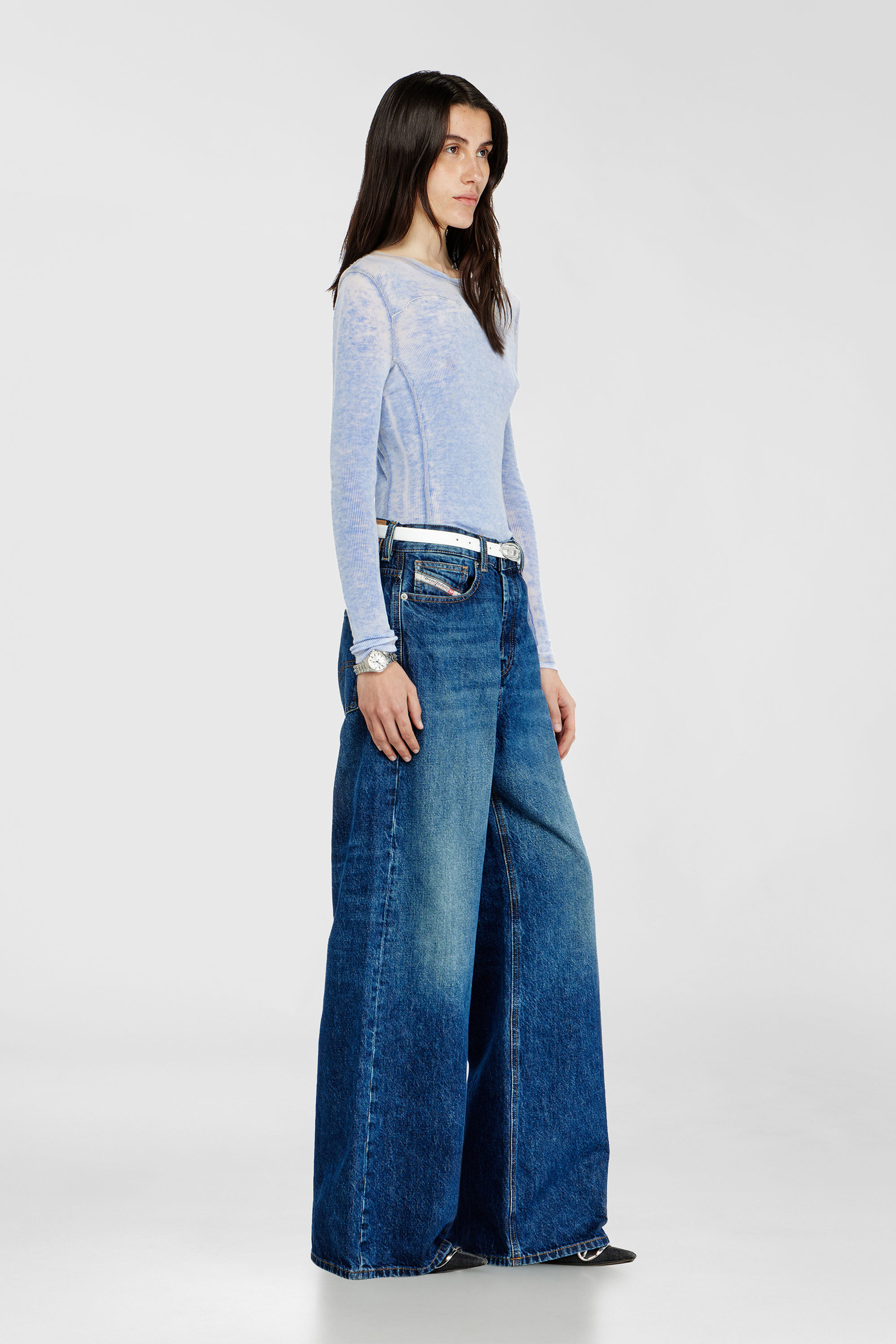 Low Dark wash baggy jeans | Diesel® US