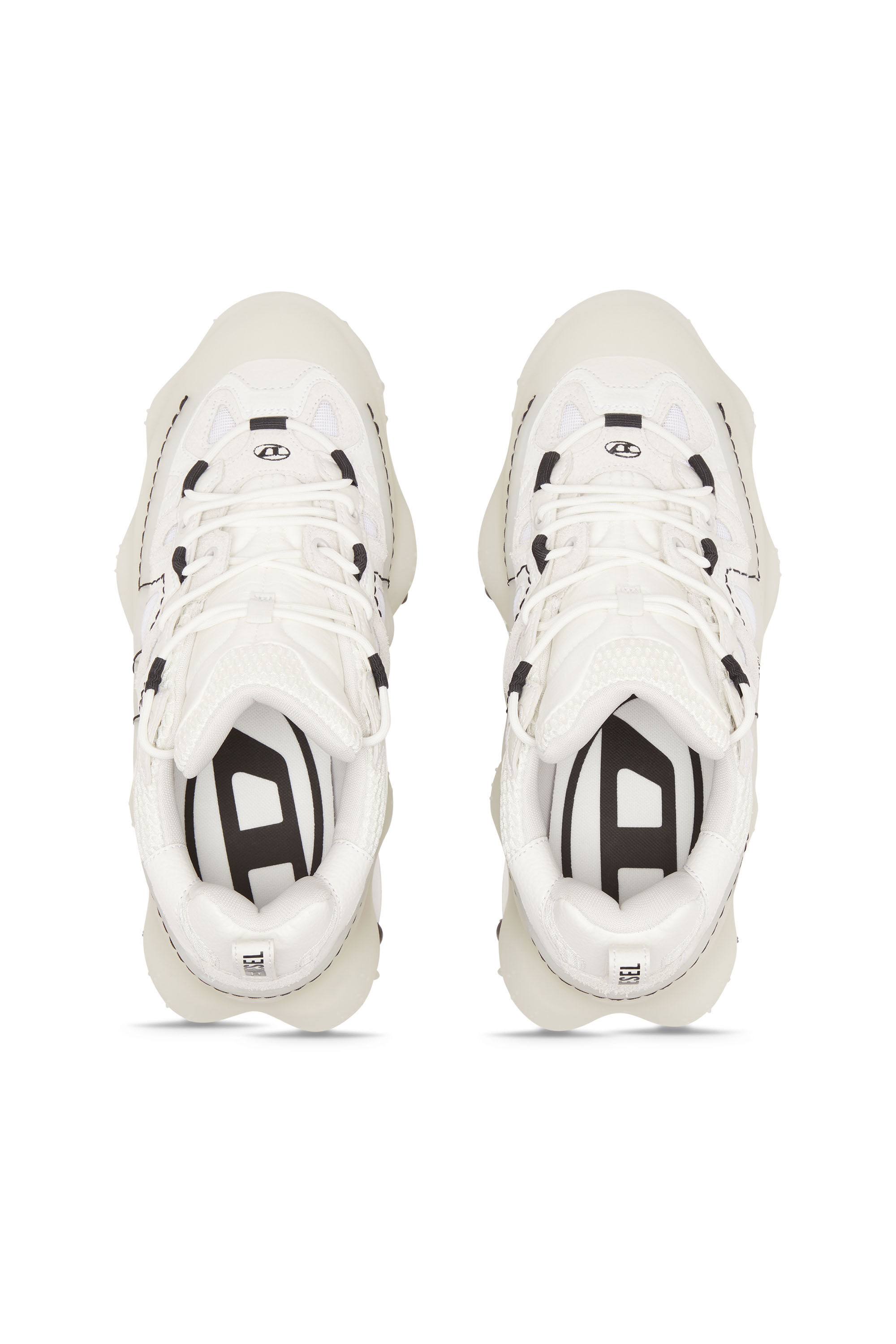 Diesel - S-PROTOTYPE P1, Male's S-Prototype P1-Low-top sneakers with rubber overlay in White - 4
