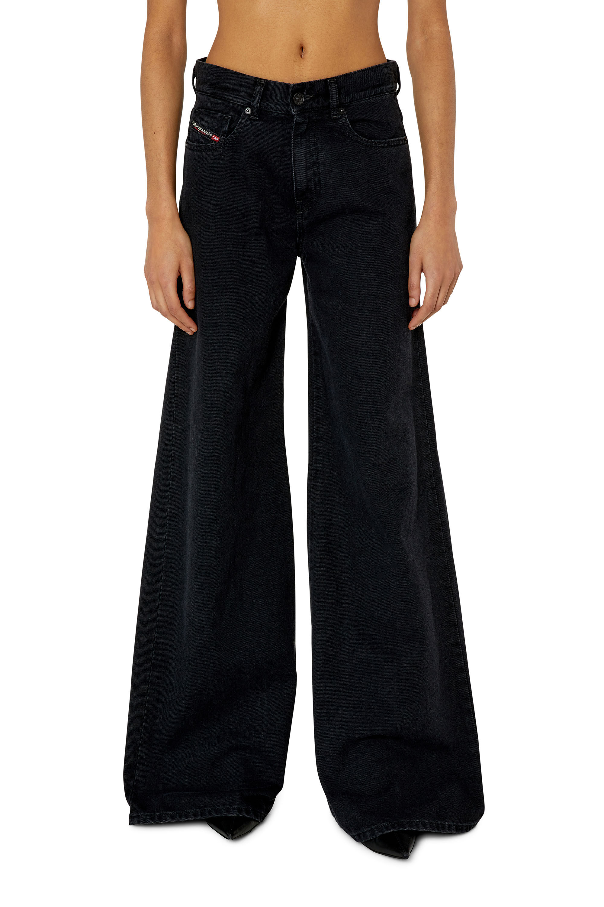 Diesel - Bootcut and Flare Jeans 1978 D-Akemi Z09RL, Woman's Bootcut Jeans - 1978 in Black/Dark grey - 1