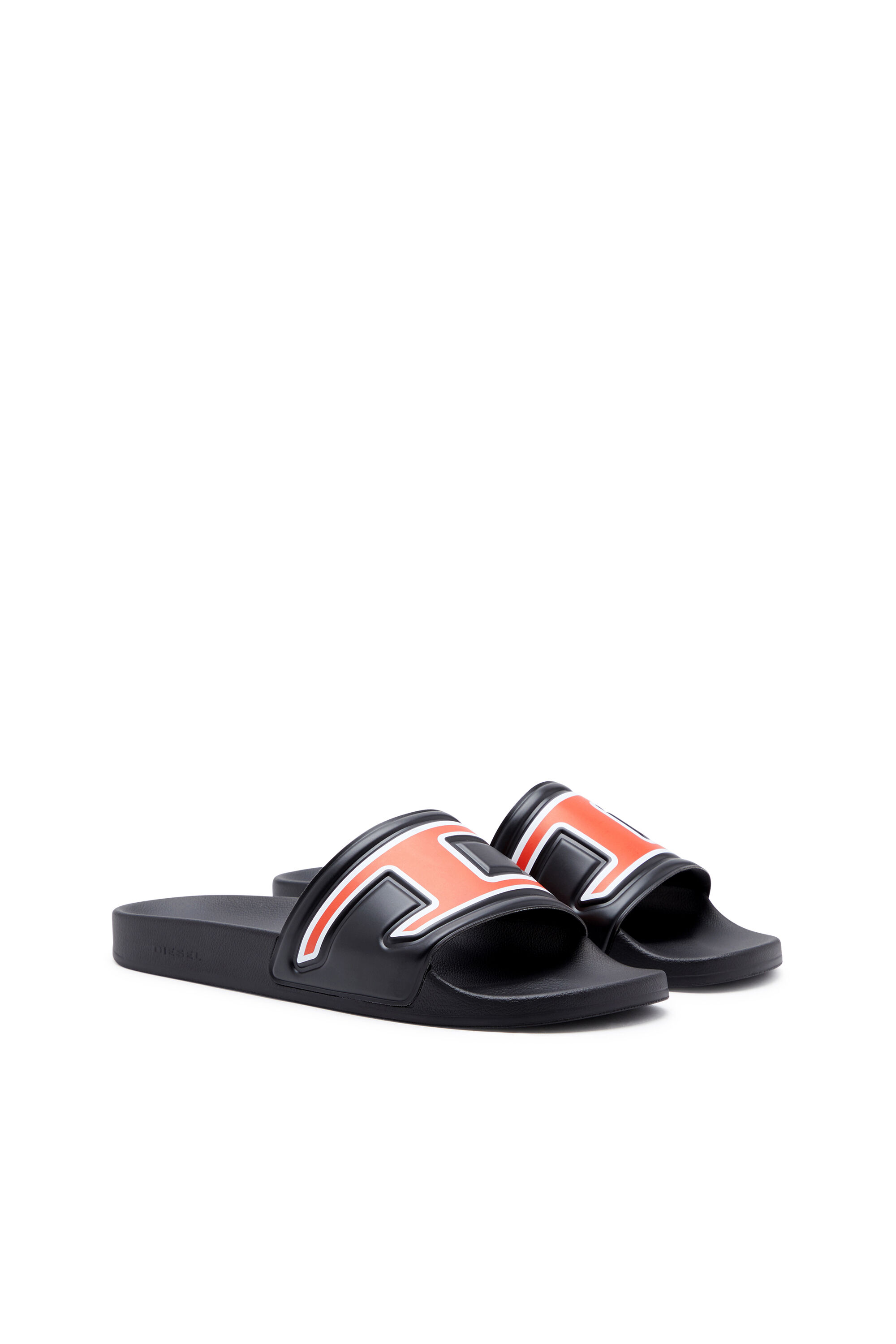 Diesel - SA-MAYEMI D, Sa-Mayemi-Claquettes de piscine avec logo D intégré Homme in Noir - 2