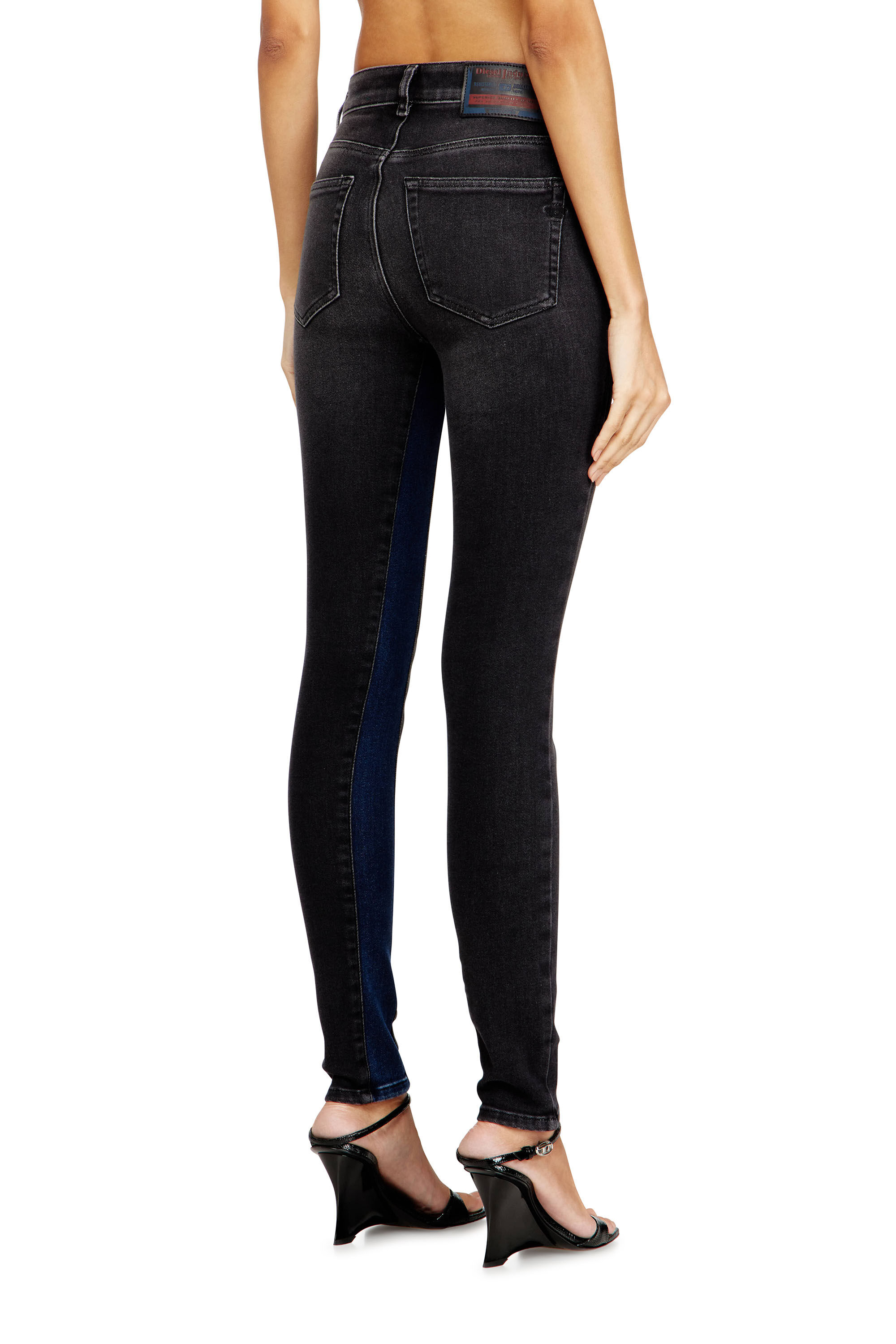 Women's Skinny Jeans | Regular Waist 2017 Slandy | Black/Dark grey