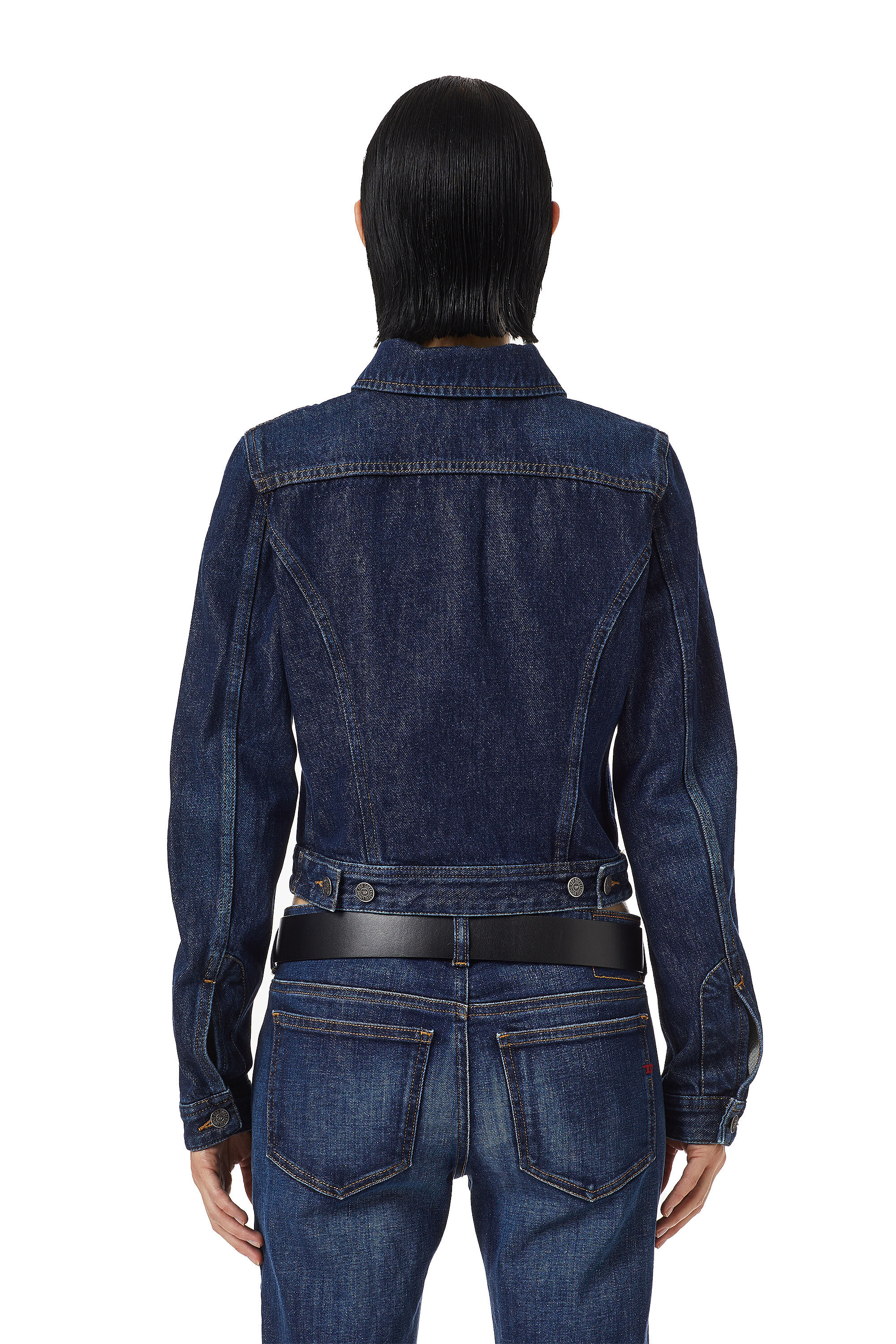 Diesel - DE-SLIMMY TRUCKER JACKET, Veste Trucker à la coupe slim Femme in Bleu - 5