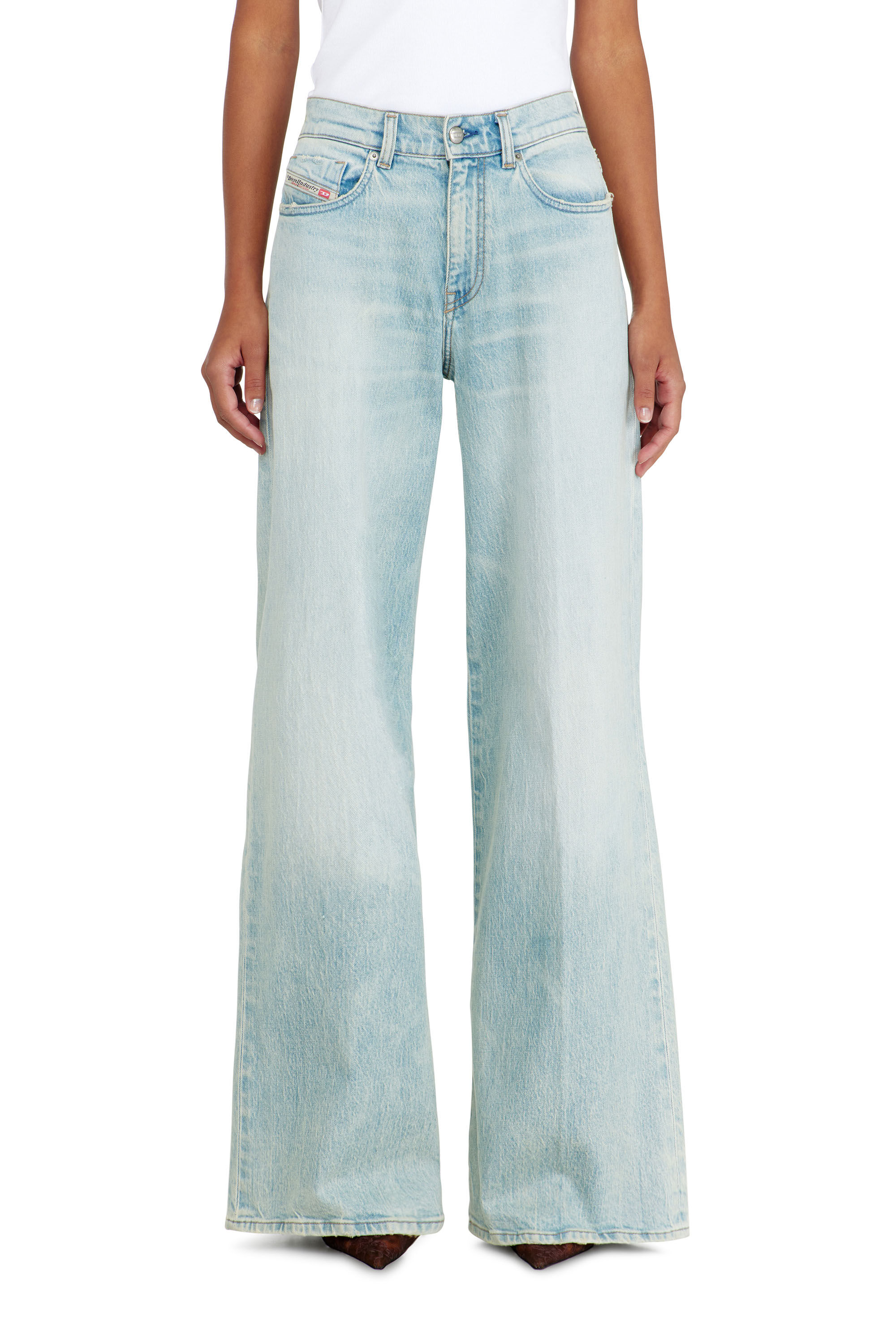 Women's Flare Jeans | Light Blue | Diesel 1978 D-Akemi Women's Flare Jeans | Light Blue | Diesel 1978 D-Akemi