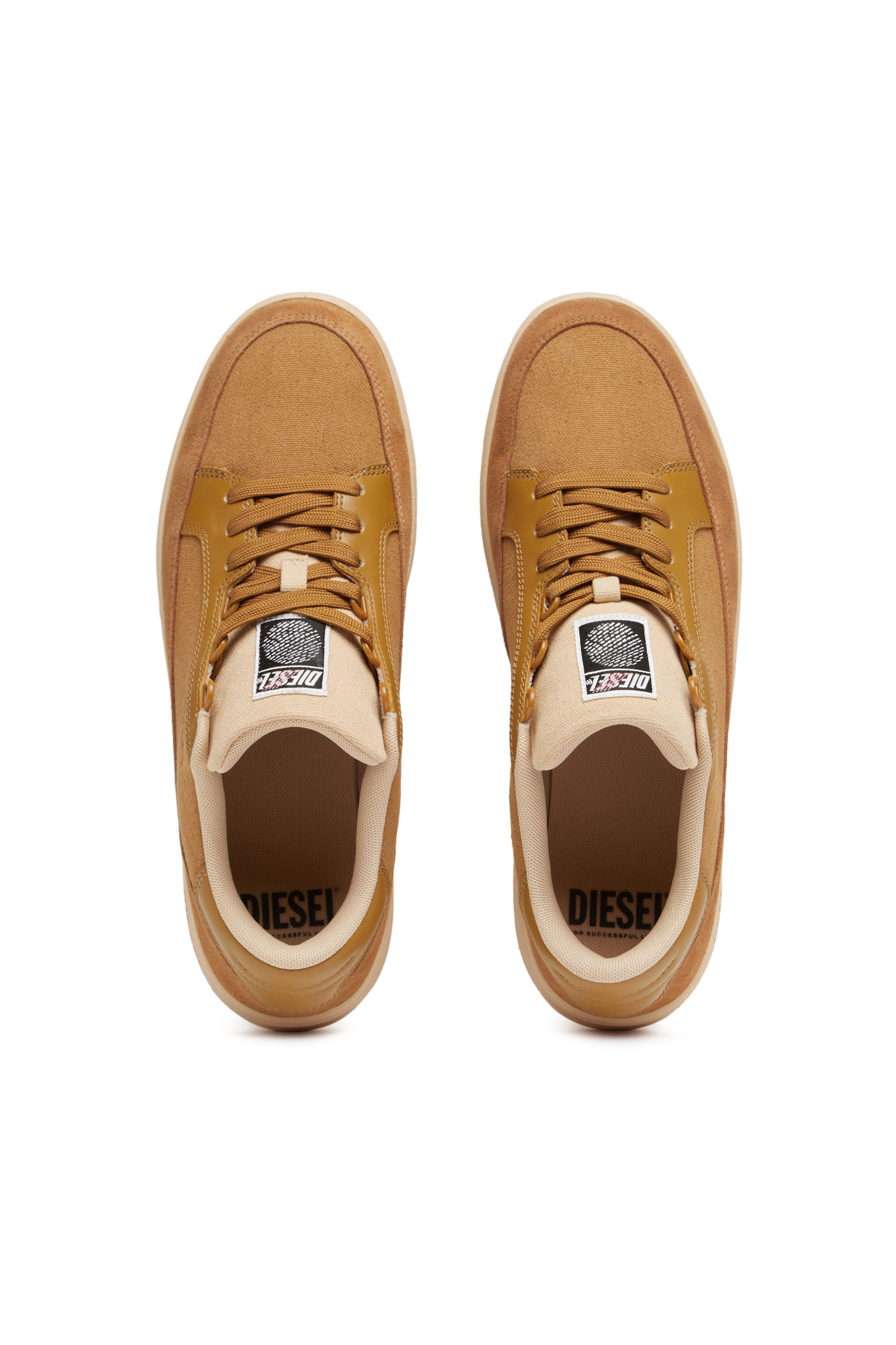 Diesel - S-SINNA LOW, Male's S-Sinna Low - Sneakers in canvas and action leather in Light Brown - 4