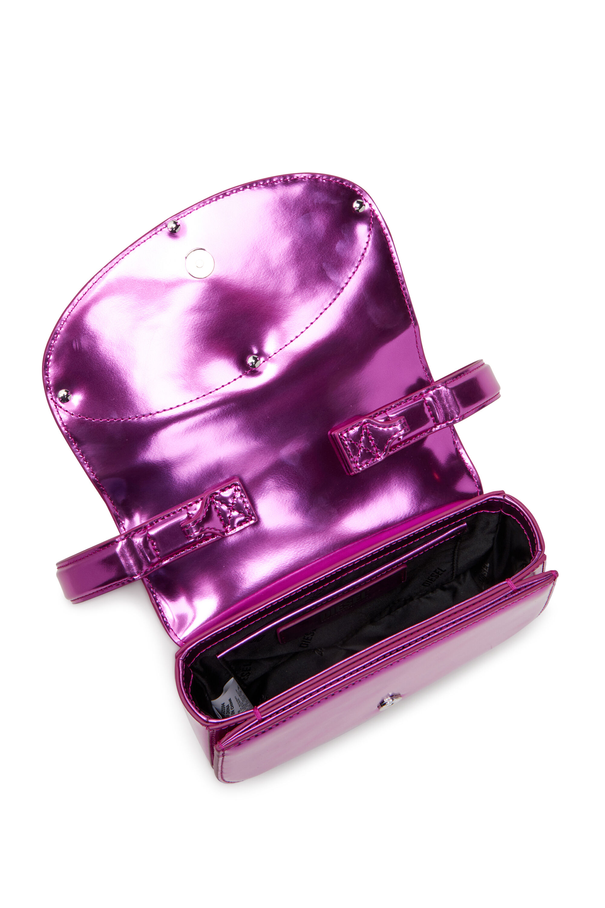 Diesel - 1DR, 1DR-Sac iconique à bandoulière en cuir effet miroir Femme in Rose - 2