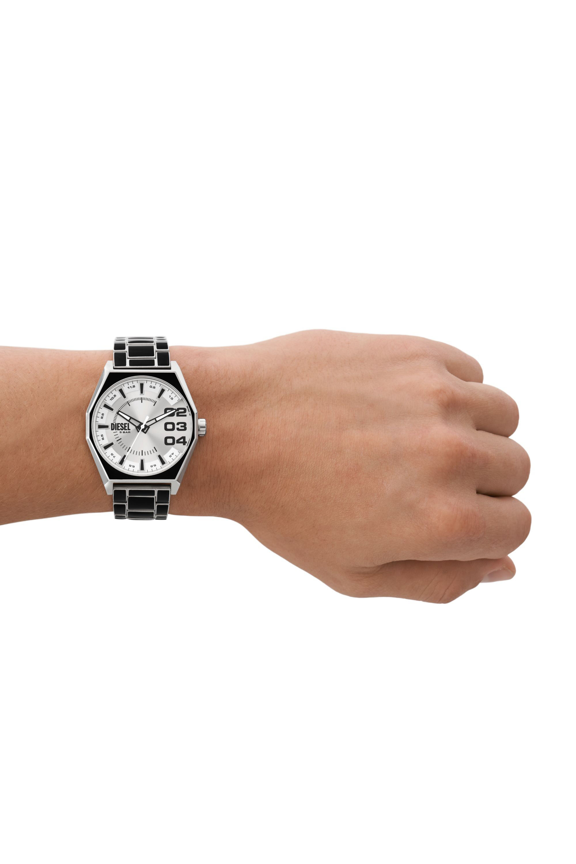 Diesel - DZ2195, Montre Scraper en acier inoxydable Homme in Noir - 4