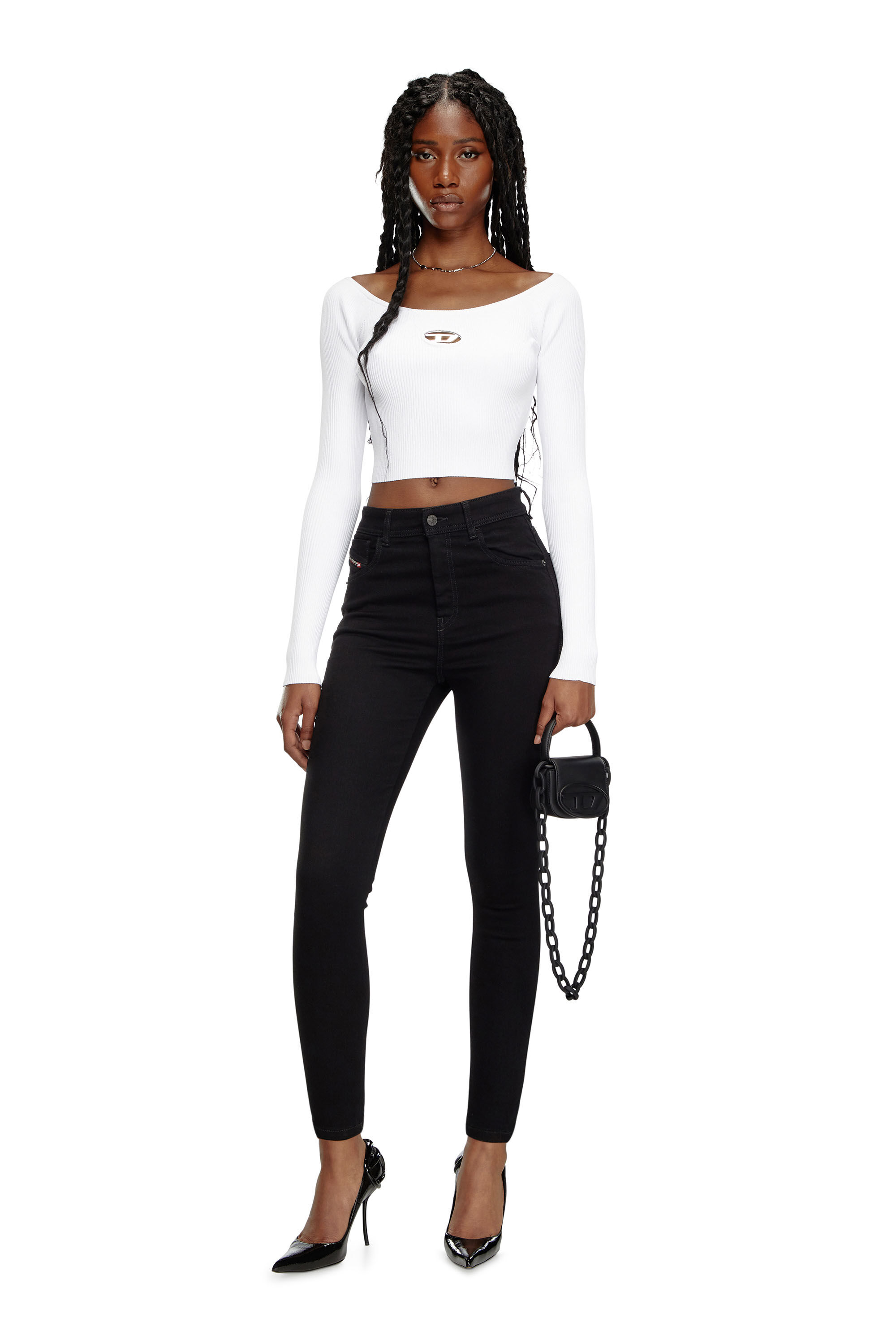 1984 SLANDY-HIGH Woman: Super Skinny Stretch Jeans | Black