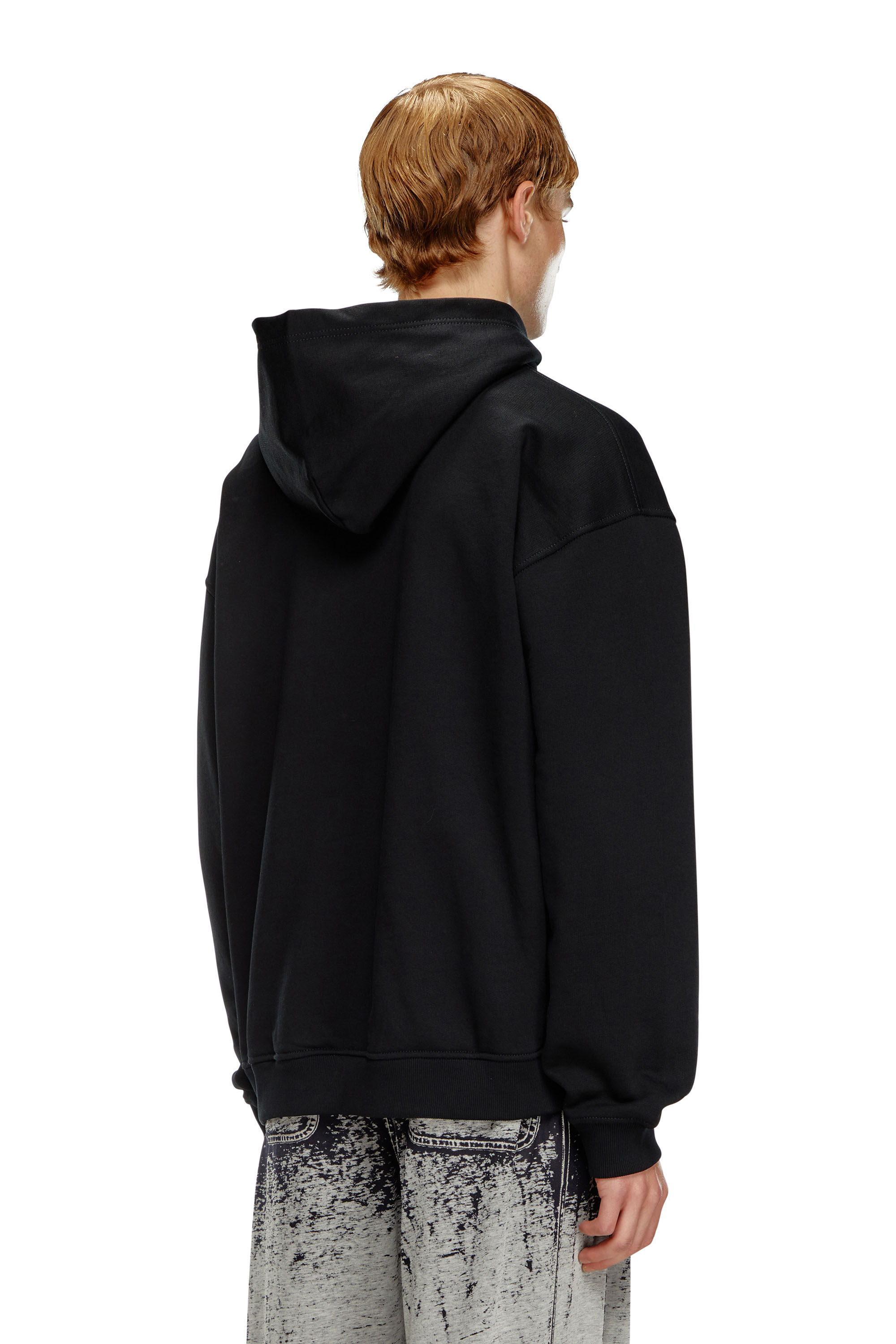 Diesel - S-BOXT-HOOD-LAB, Male's Hoodie with Diesel label in Black - 4