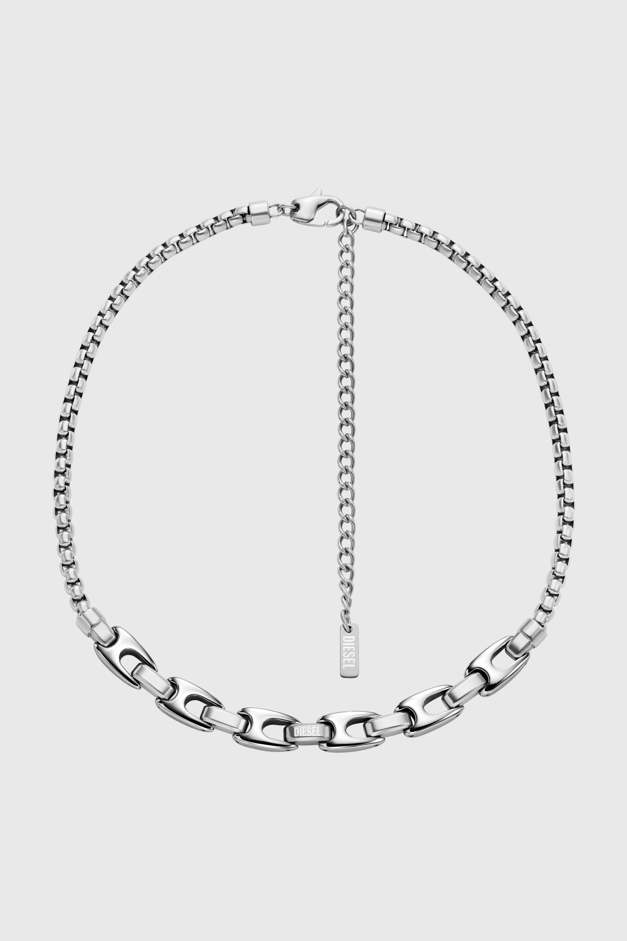 Diesel - DX1650040 JEWELLERY, Unisex's Stainless steel chain necklace in Silver - 1
