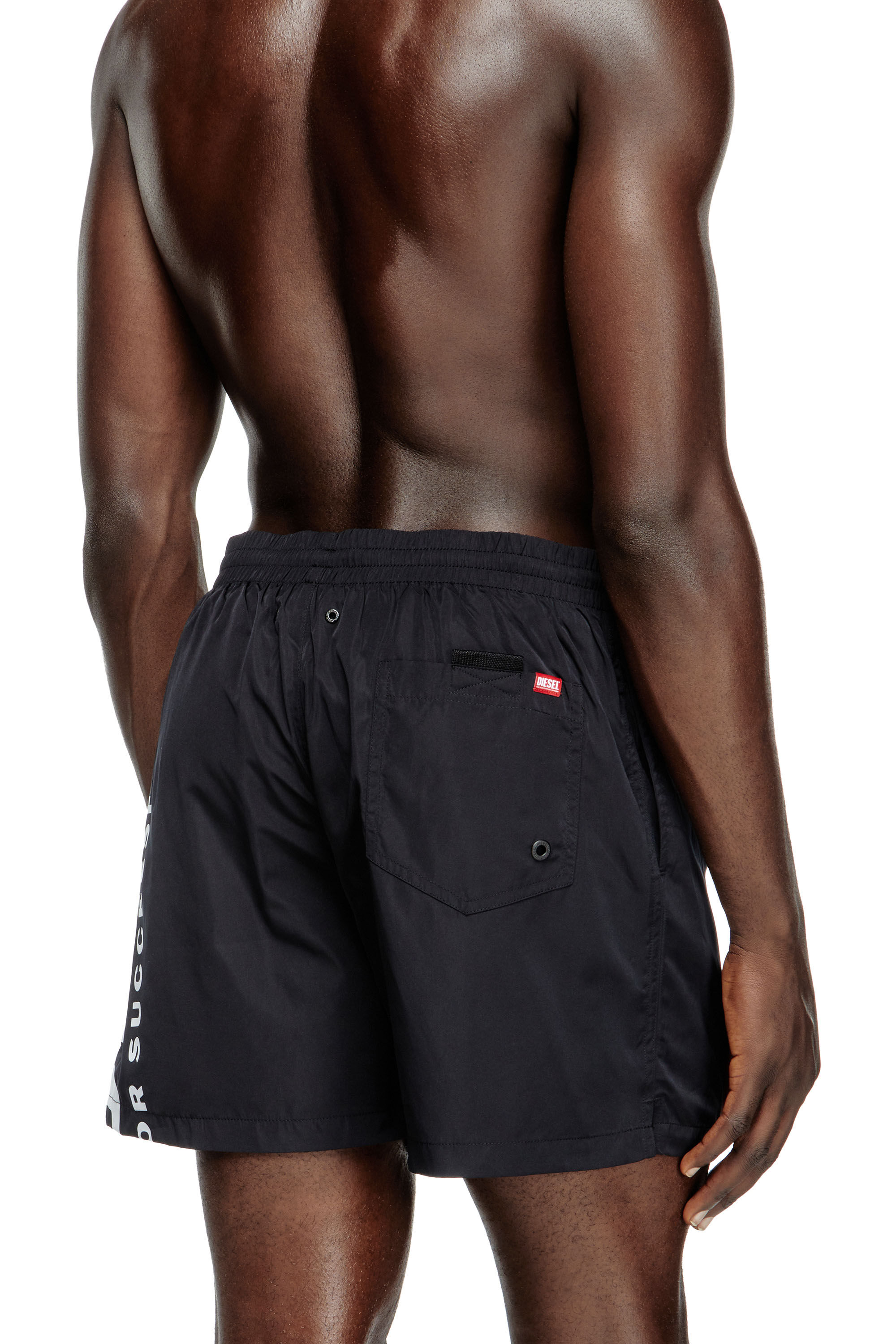 Men's Mid-length swim shorts with maxi logo | Multicolor | Diesel