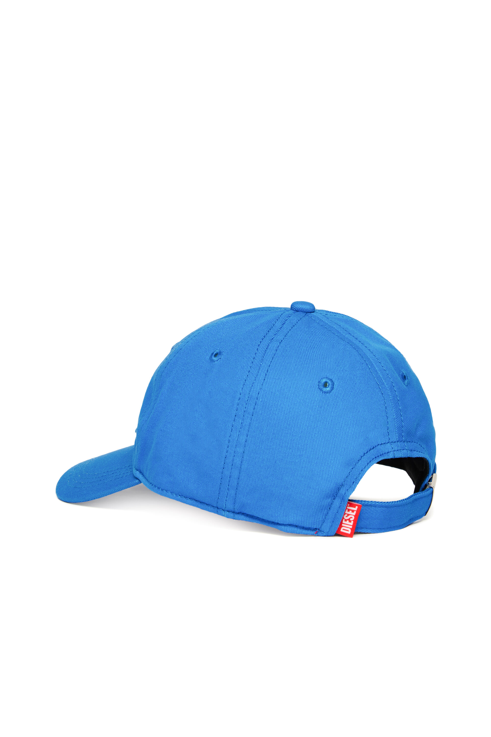 Diesel - FCGUS, Male's Baseball cap with logo-embroidered patch in Blue/Yellow - 2