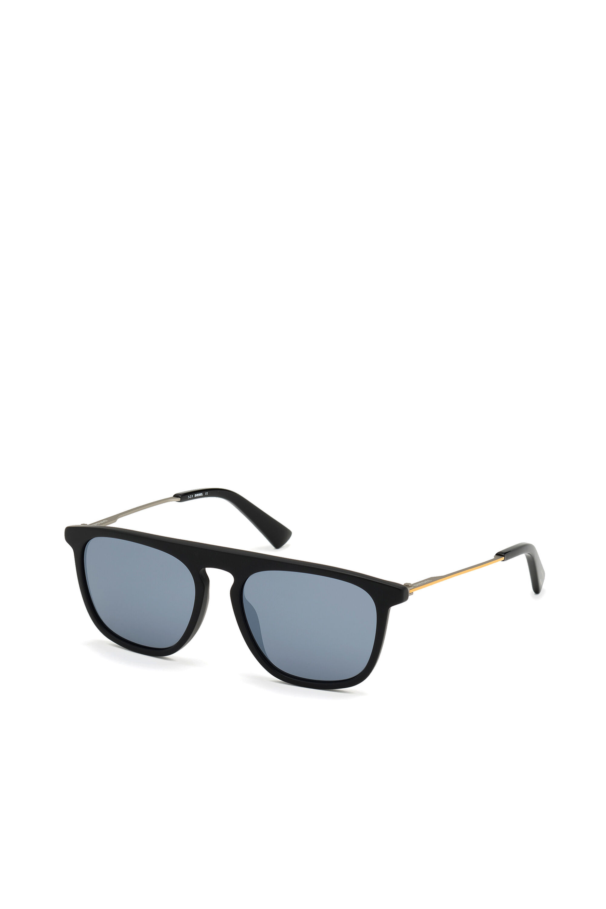 Diesel - DL0297, Gafas cuadradas en metal y acetato Hombre in Negro - 2