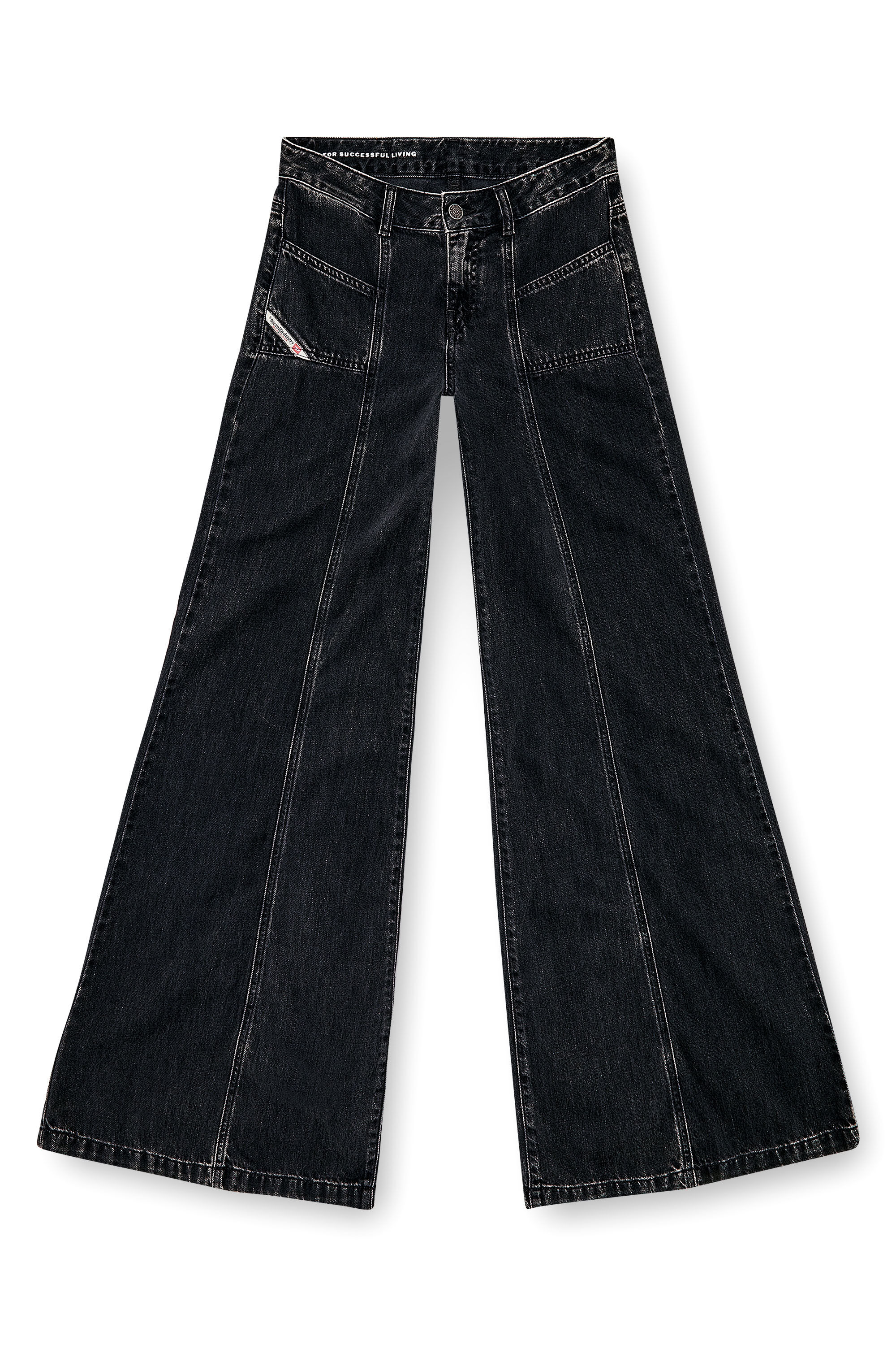 diesel フレアデニム　D-AKII 26inc Women's Flare Jeans | Black/Dark grey | Diesel D-Akii