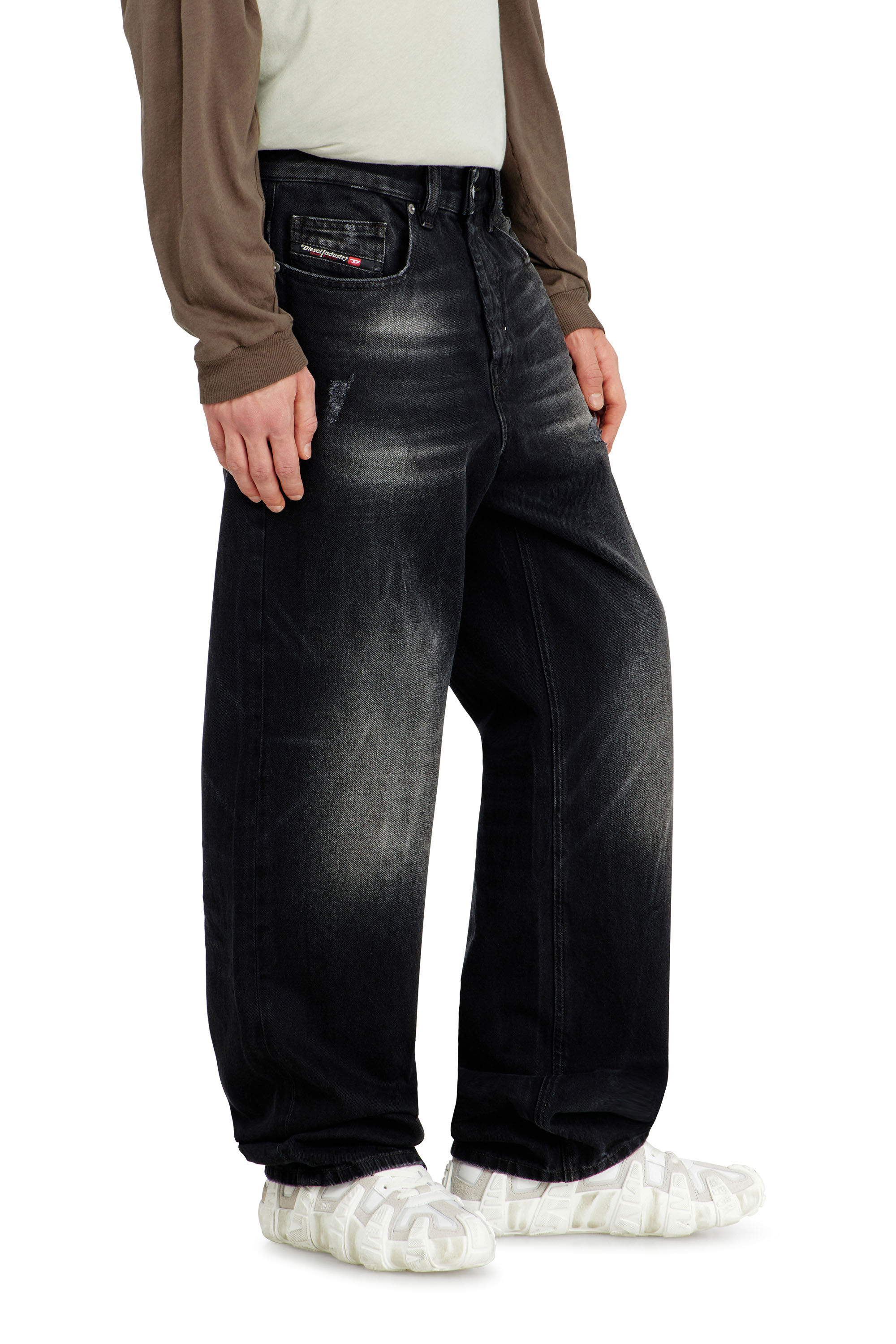 Diesel - Relaxed Jeans 2001 D-Macro 0BEBB Homme, Noir - Image 7