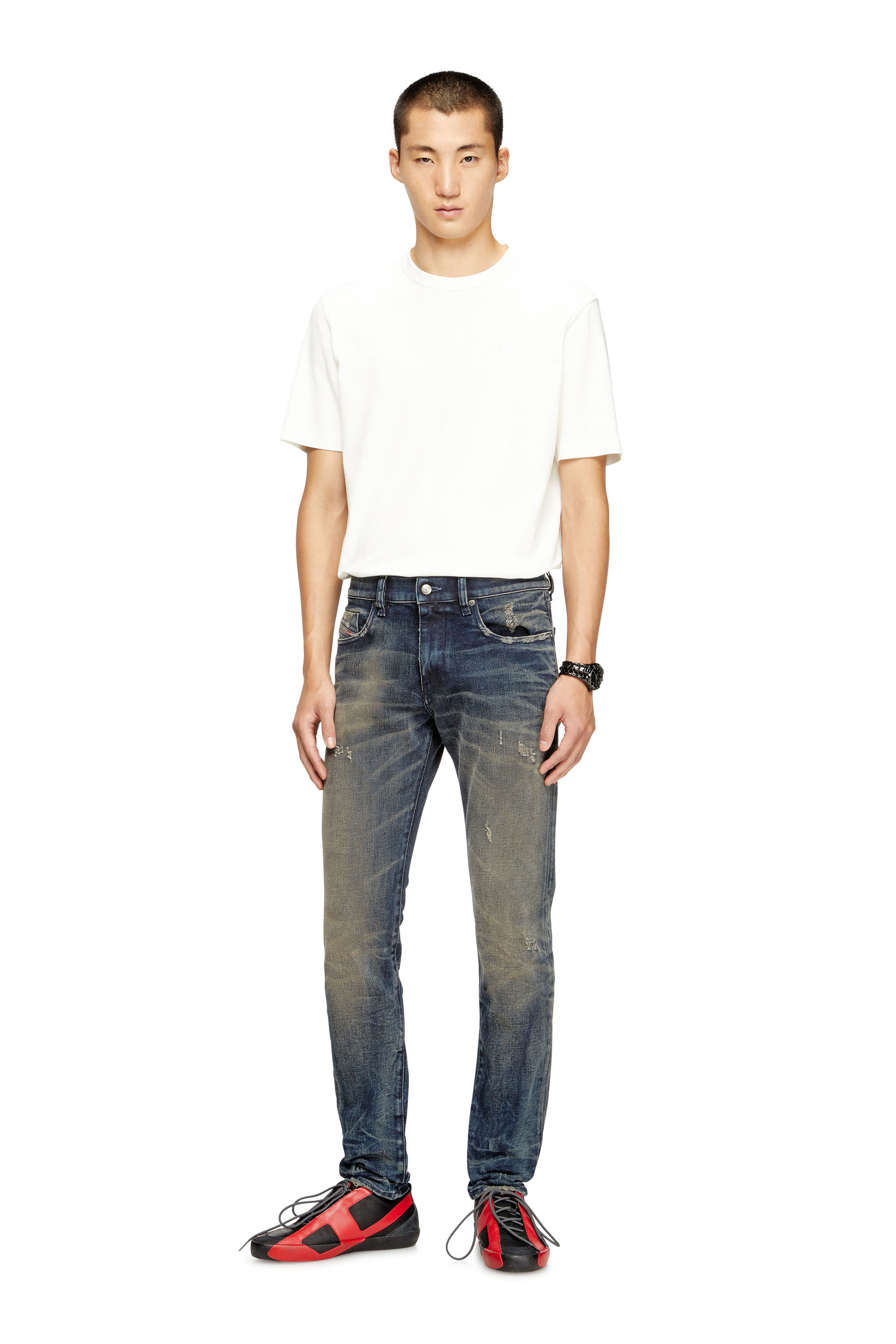 Diesel - Man's Slim Jeans 2019 D-Strukt 09M46, Dark Blue - 1