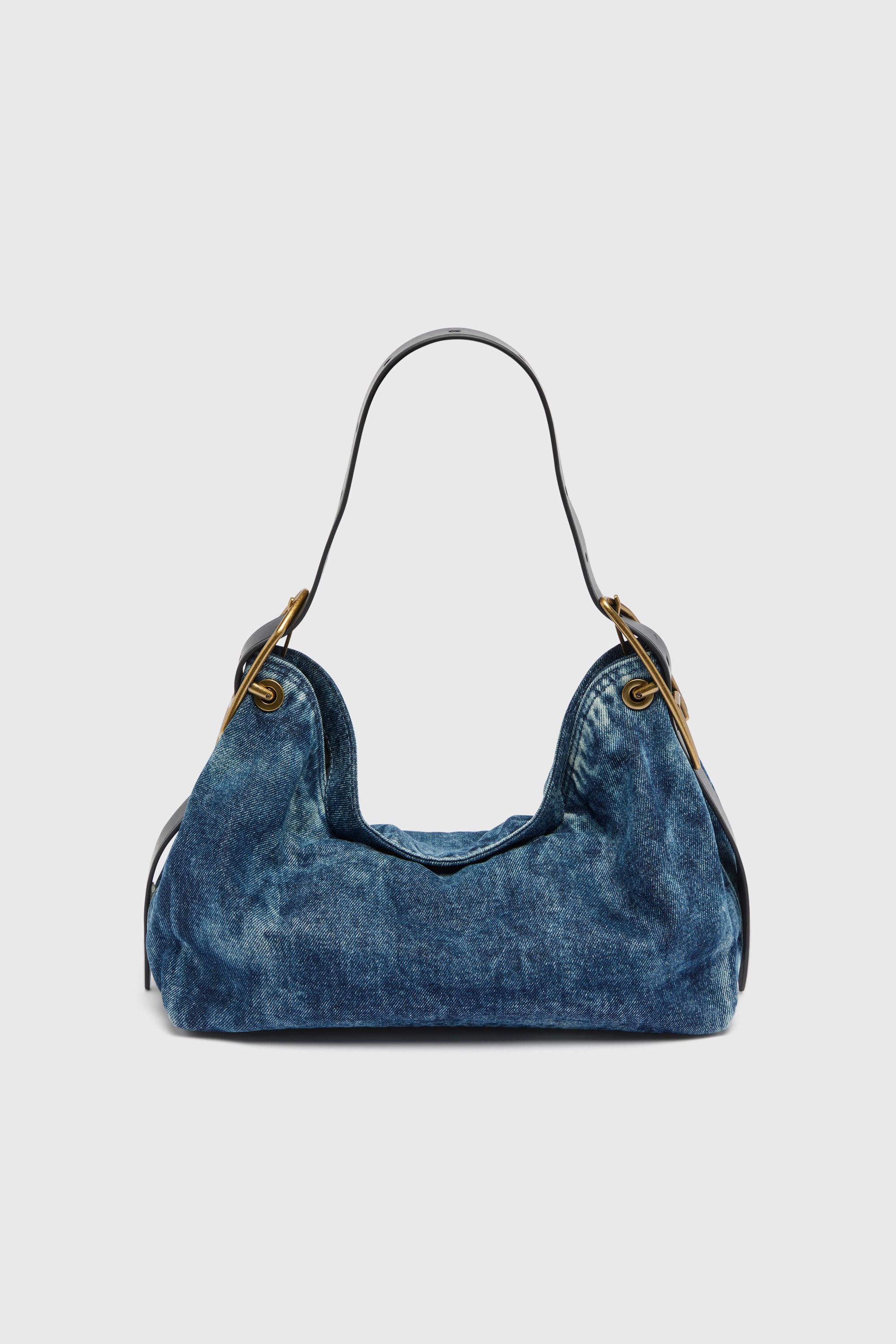 Women's D-Line-Denim shoulder bag | Blue | Diesel {{Country}}