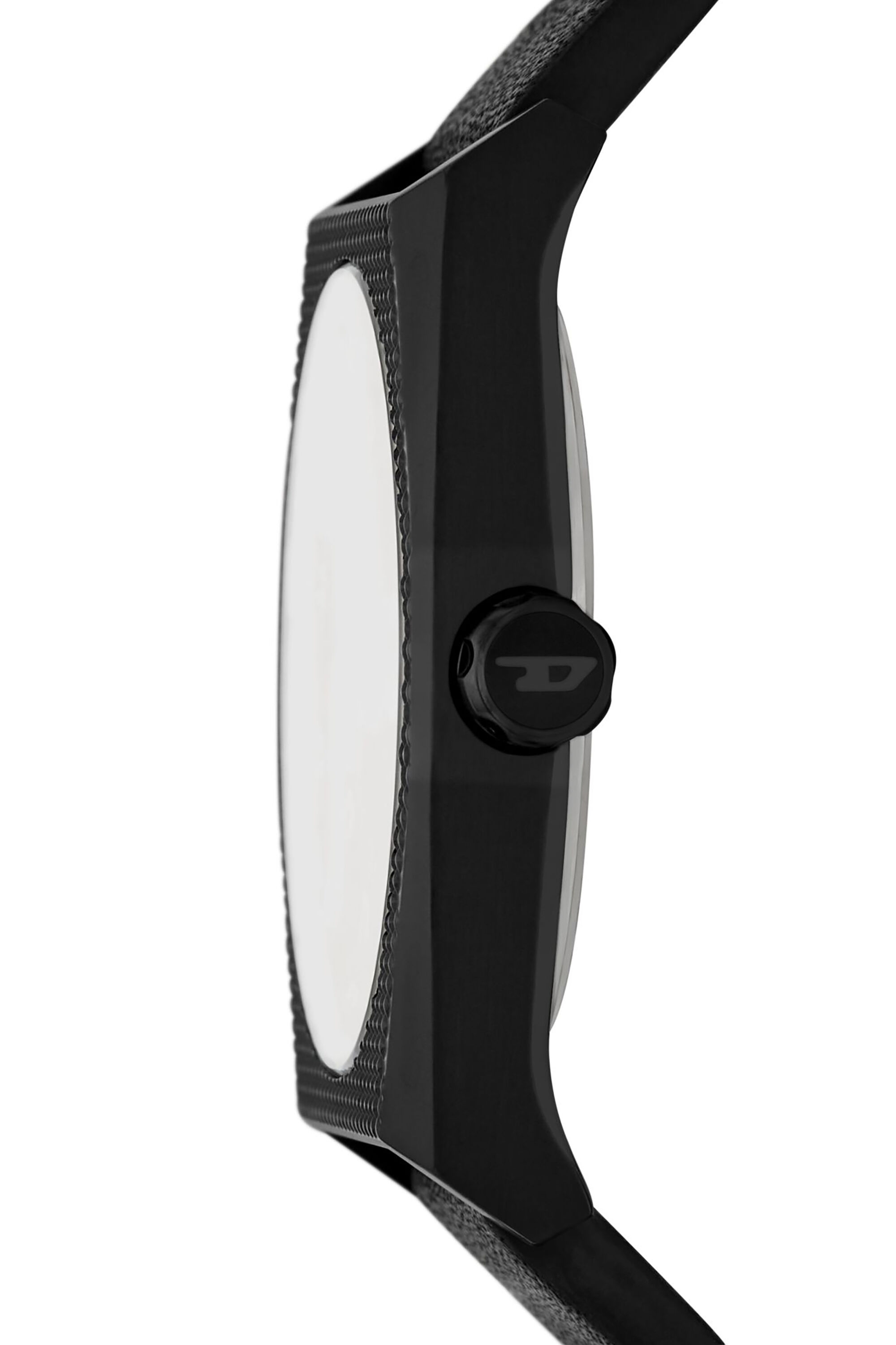 Diesel - DZ2175, Male's Scraper Black Leather Watch in Black - 3