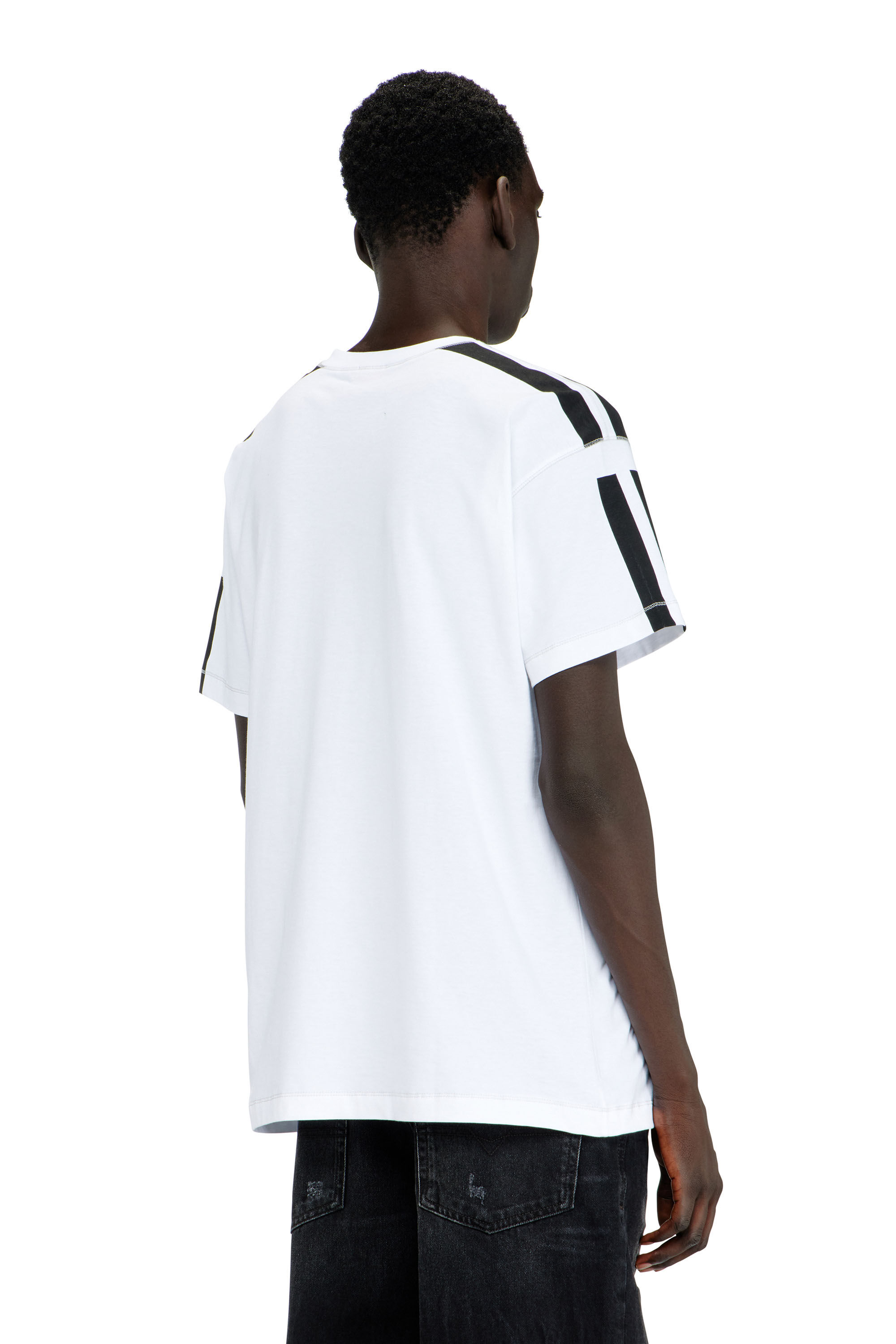 Diesel - T-NORM-V12, Male's Cotton T-shirt with contrast graphic prints in null - 3