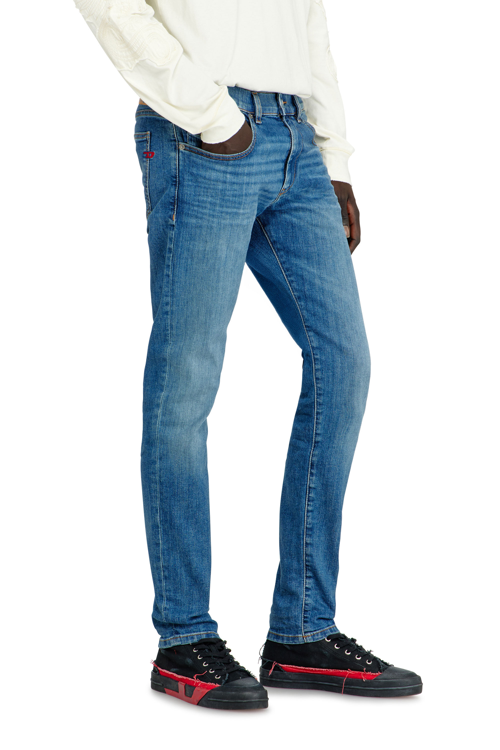 Diesel - Slim Jeans 2019 D-Strukt 0KIAL Homme, Bleu Clair - Image 7