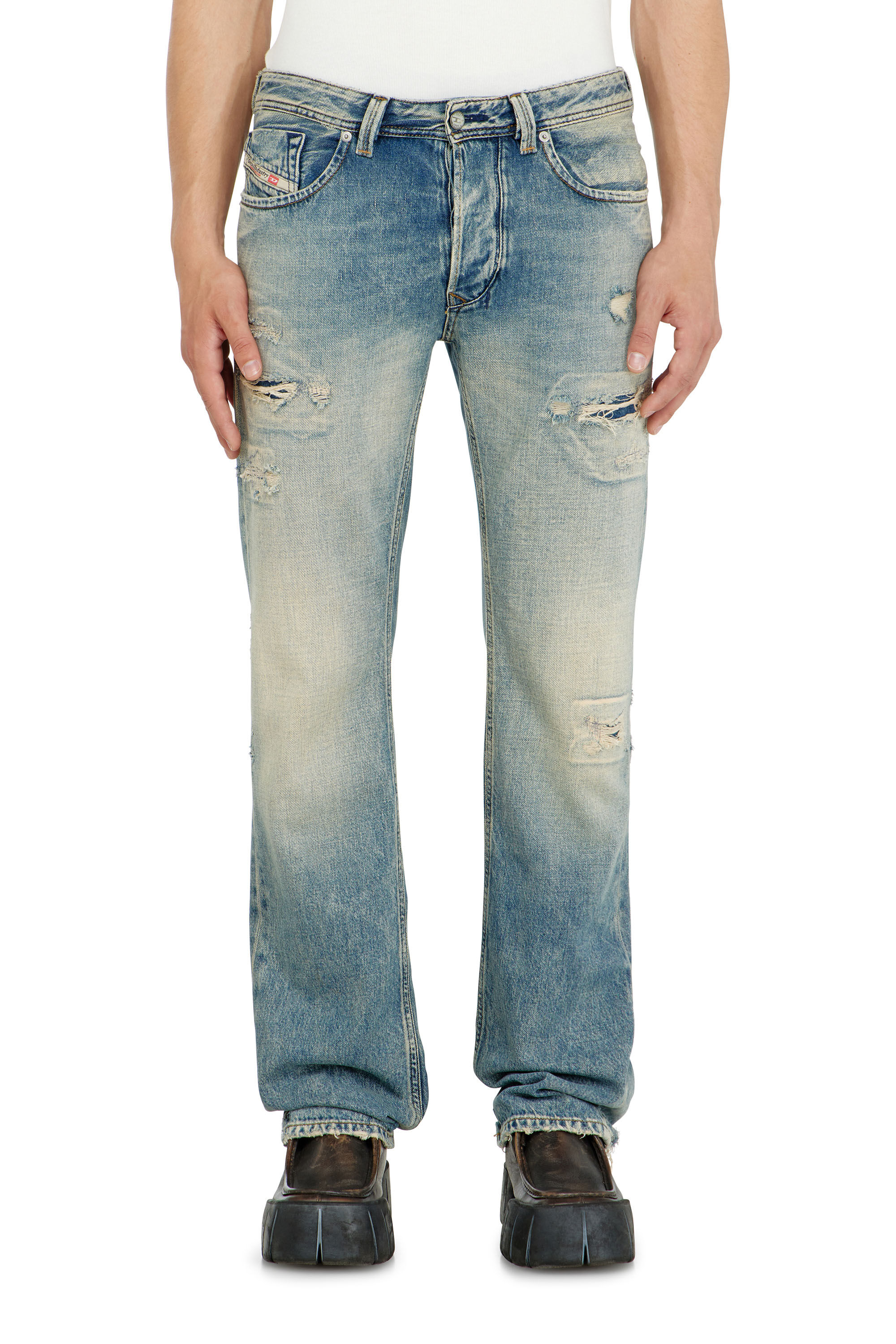 Men's Regular Jeans | Medium Blue | Diesel 1985 Larkee