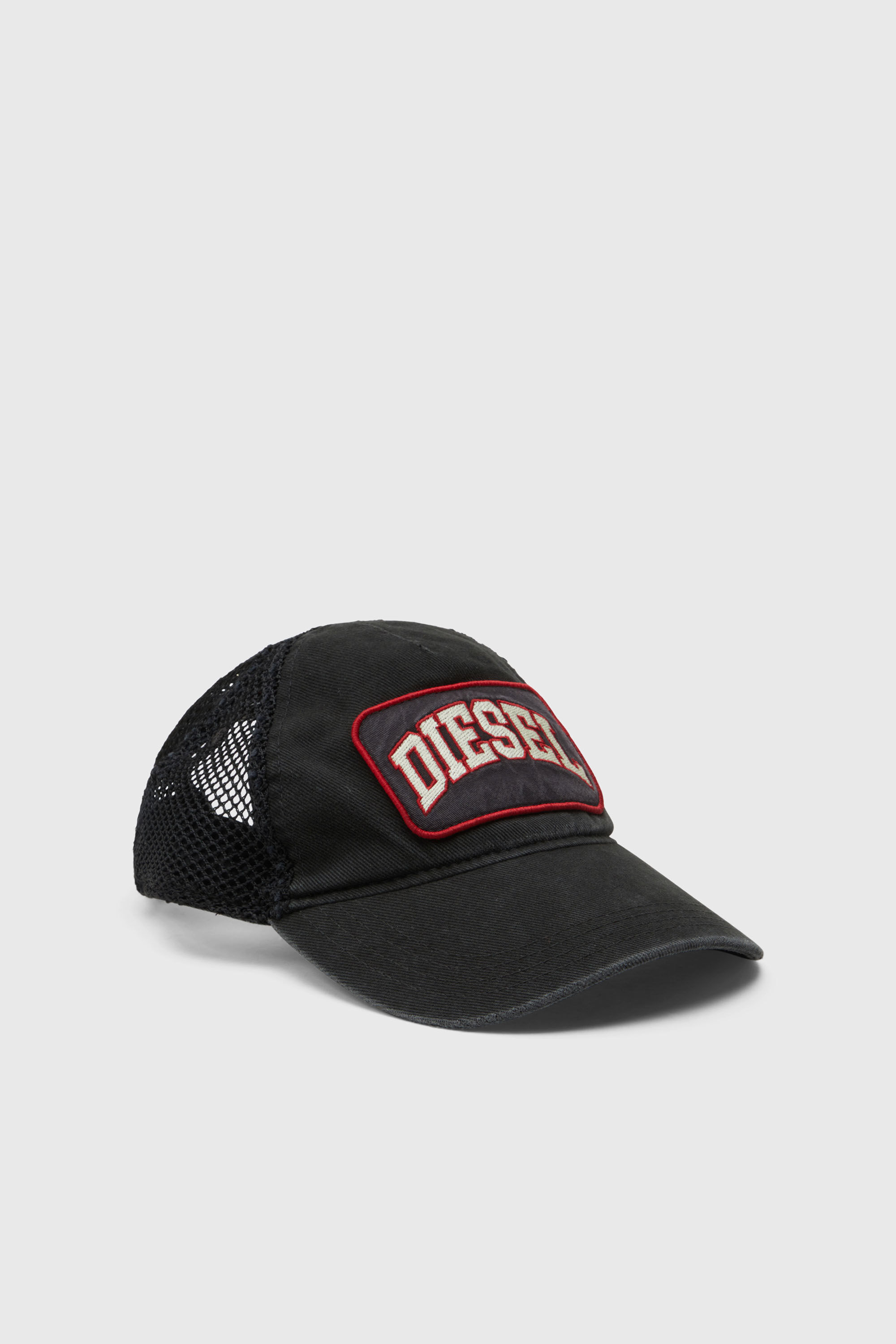 Men's Baseball cap with fishnet mesh | Black | Diesel US