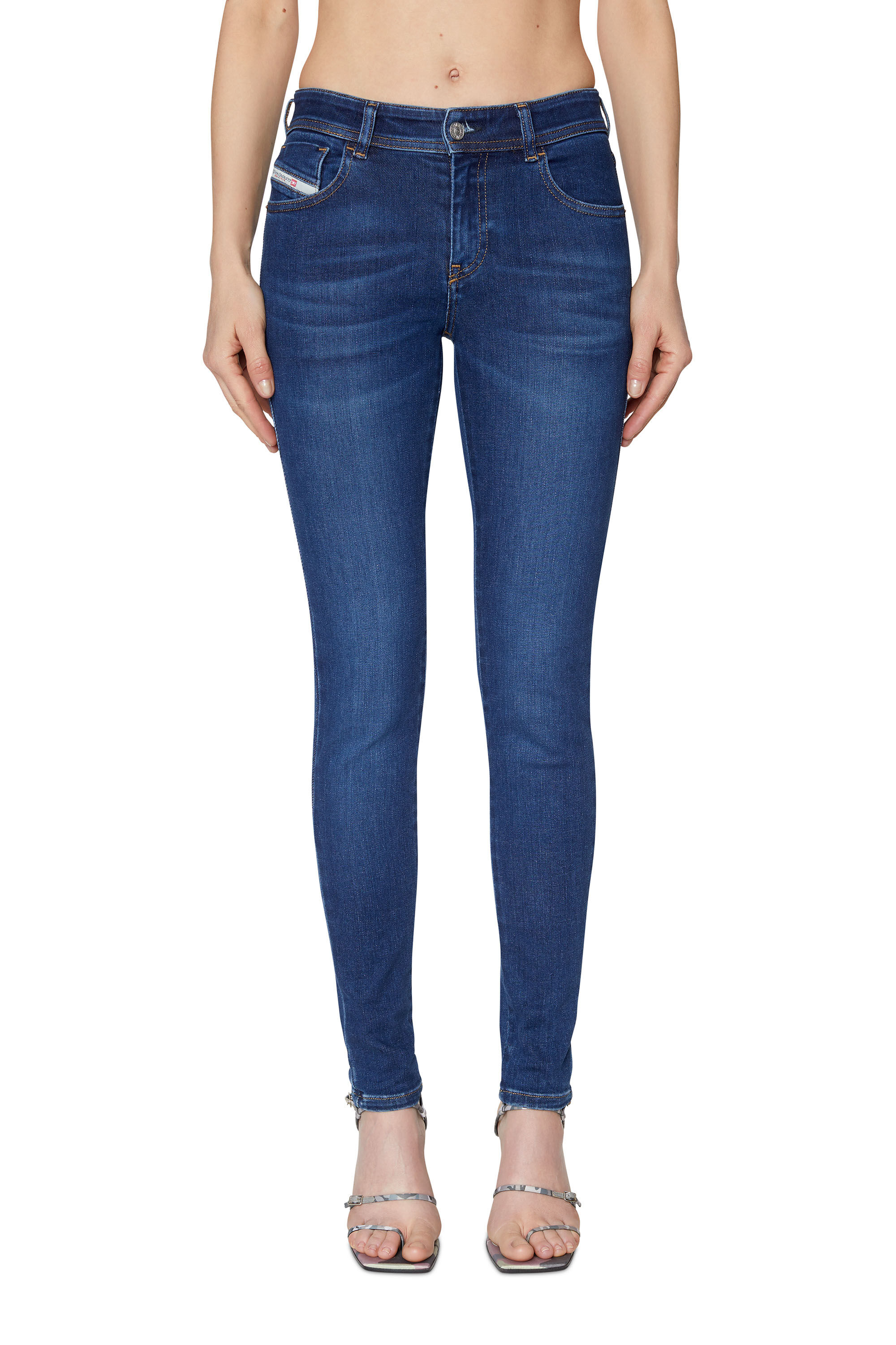 Diesel - Female's Skinny Jeans 2017 Slandy 09C19, Dark Blue - 3