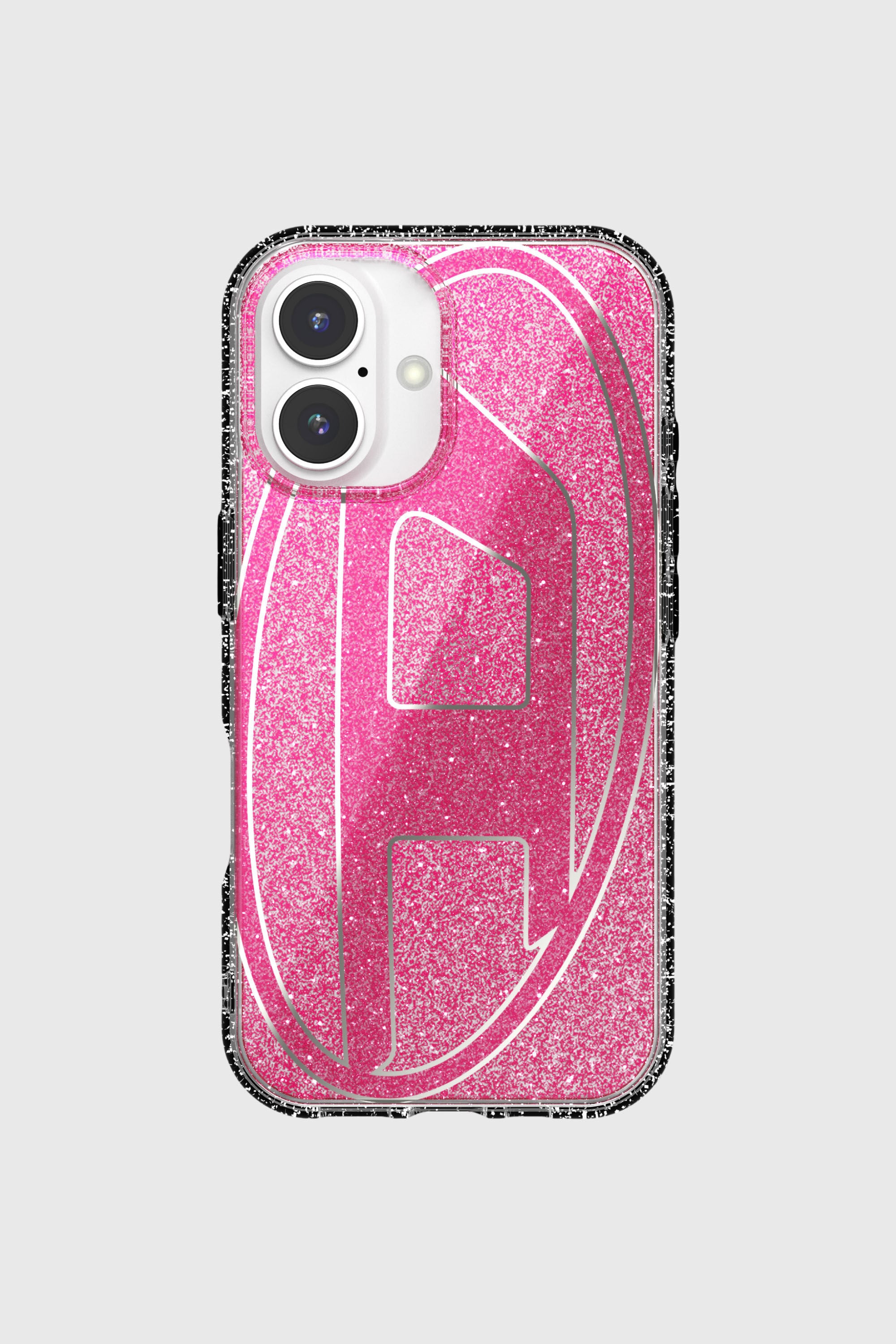 Diesel - 60155 AOP CASE, Unisex's Oval D Glitter Case for iP 16 in Pink - 2