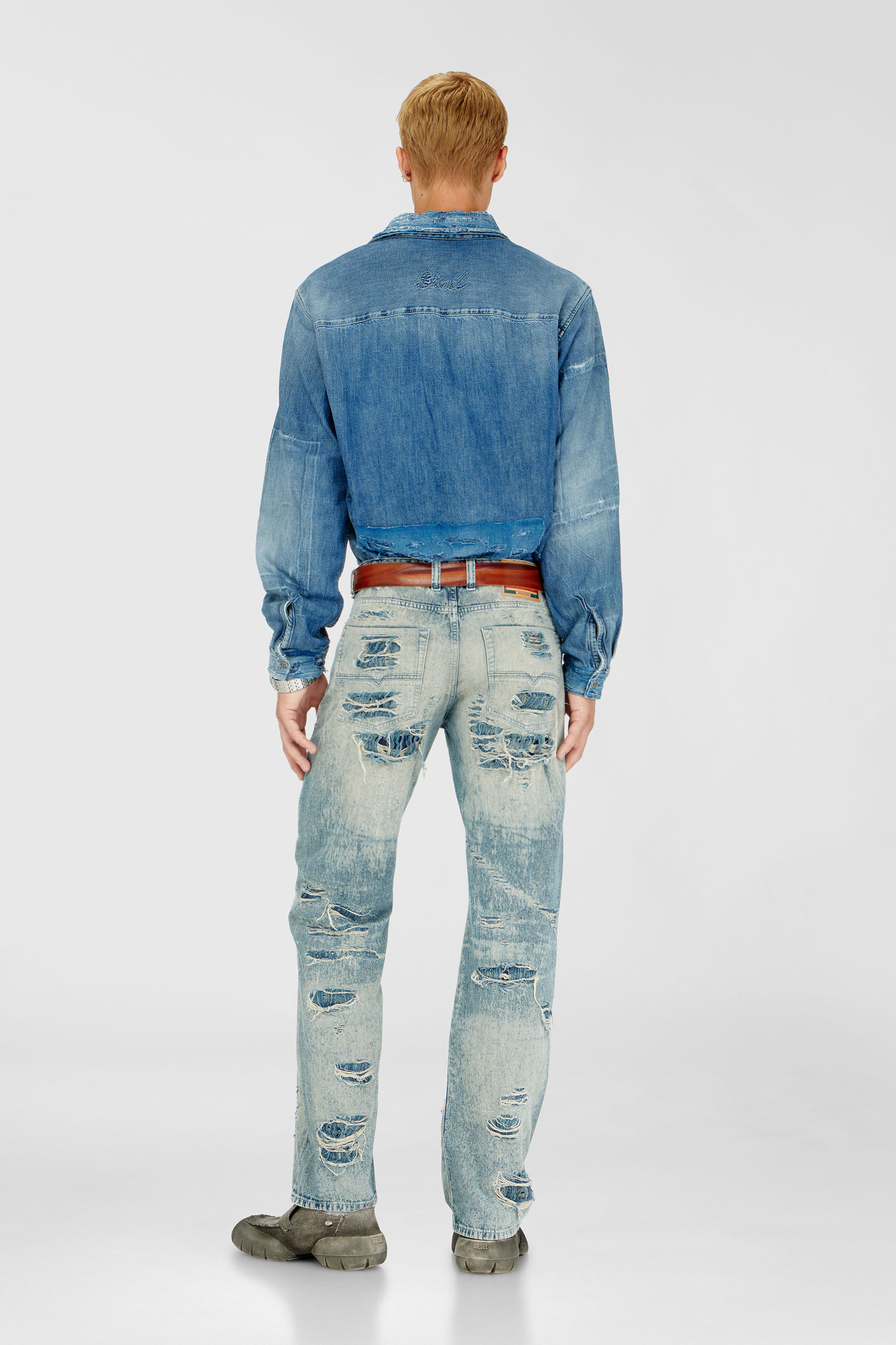 Diesel - Male's Relaxed Jeans 1980 D-Eeper 068YM, Medium Blue - 3