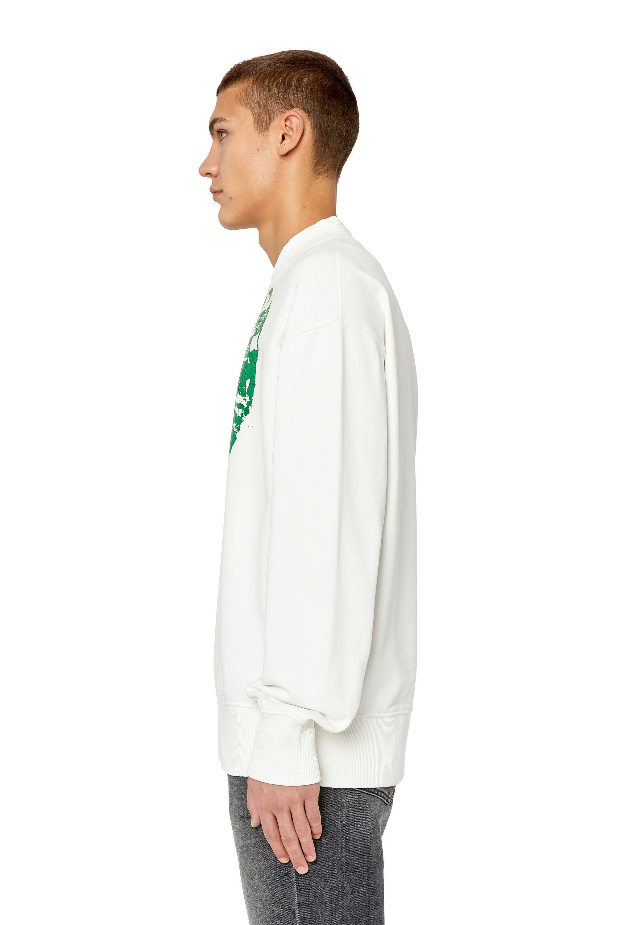 S-MACKIS-G1 Man: Sweatshirt with cracked foil print | Diesel