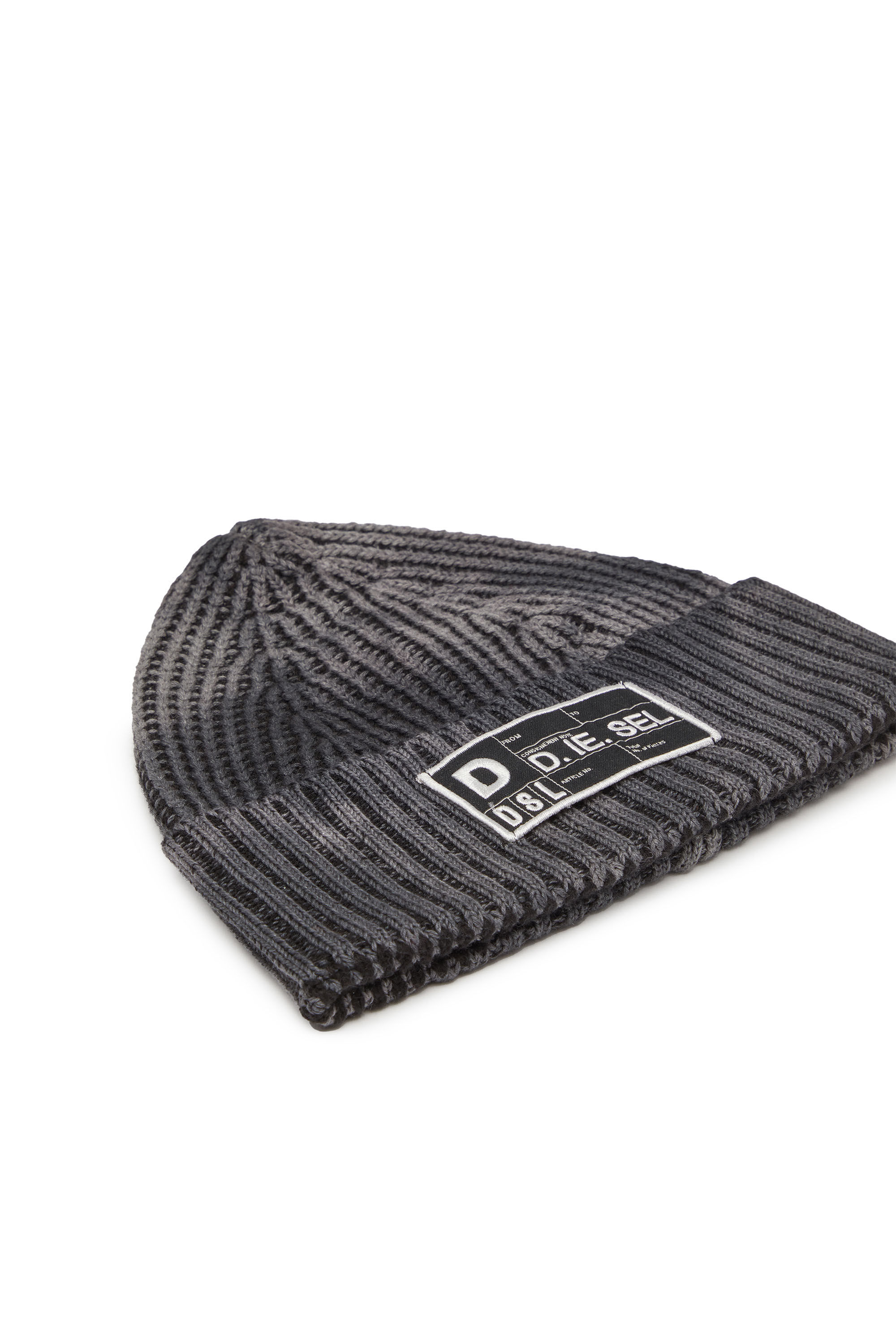 Diesel - K-ANGIS, Bonnet en coton effet bad-dye Mixte in Noir - 3