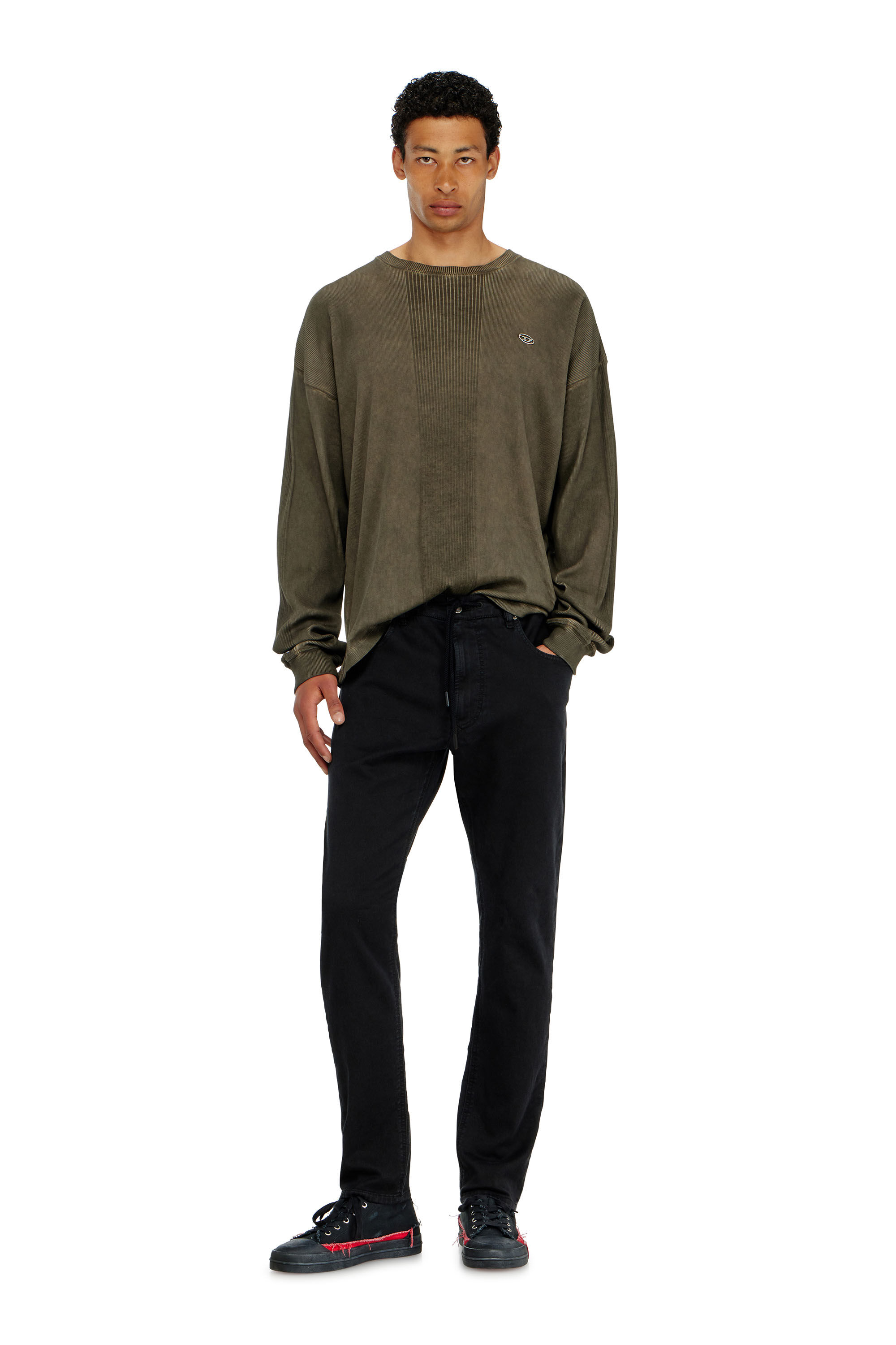 Men's Regular Jeans | Black/Dark grey | Diesel 2032 D-Krooley