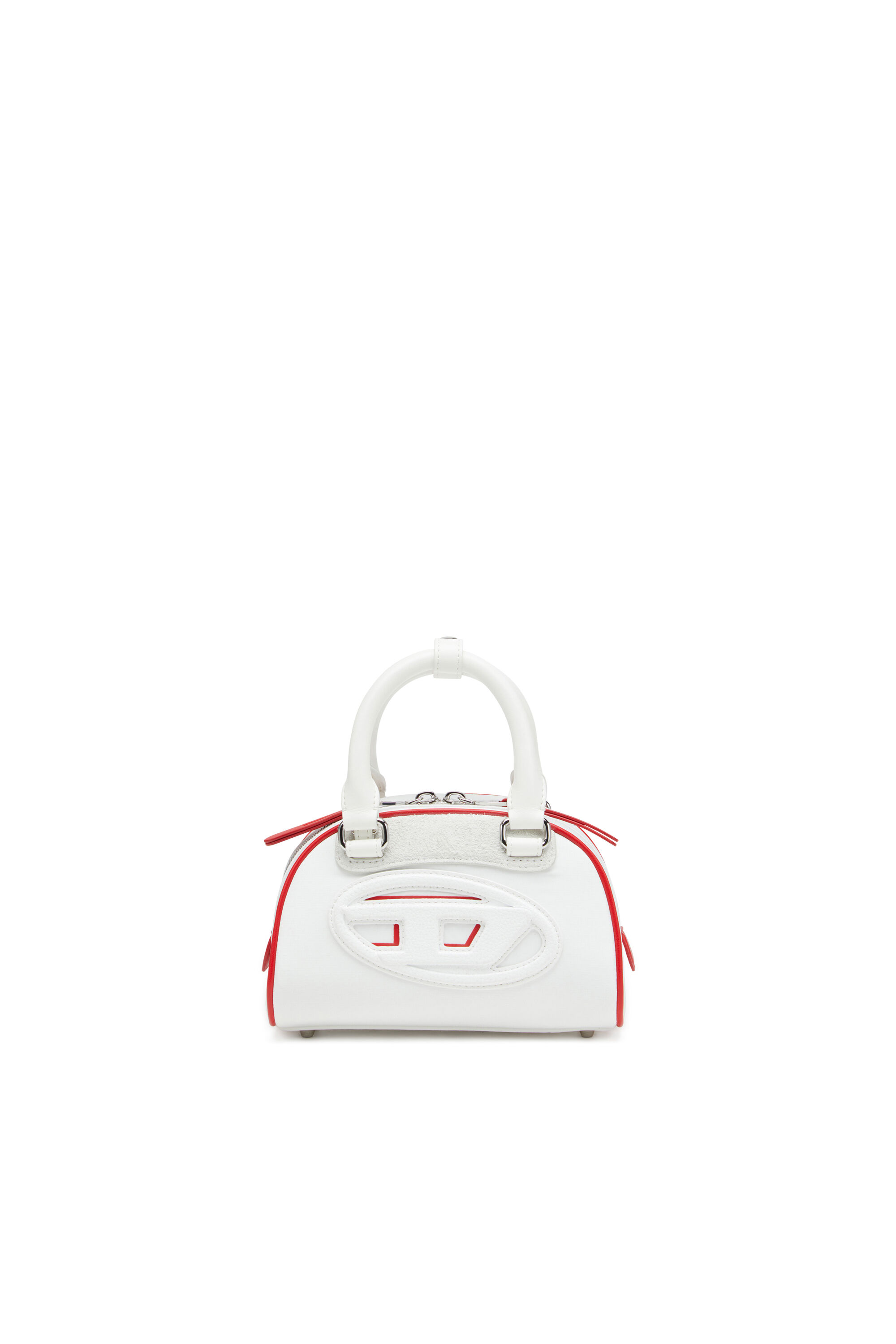 Women's 1DR Dome-Colour-block mini bowling bag | White | Diesel Women's 1DR Dome-Colour-block mini bowling bag | White | Diesel