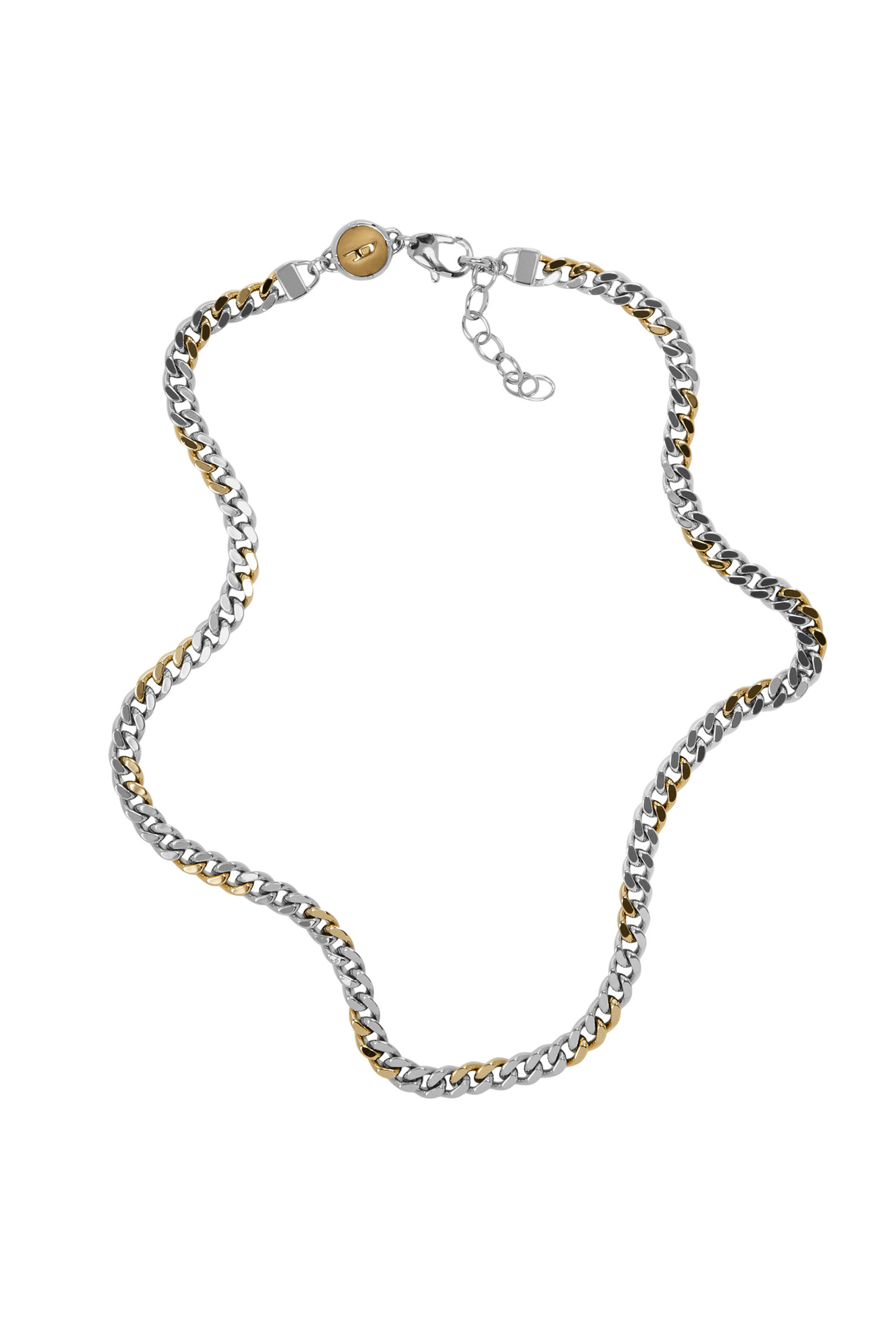 Diesel - DX1355, Collier chaîne en acier inoxydable bicolore de Diesel Mixte in Gris argenté - 2
