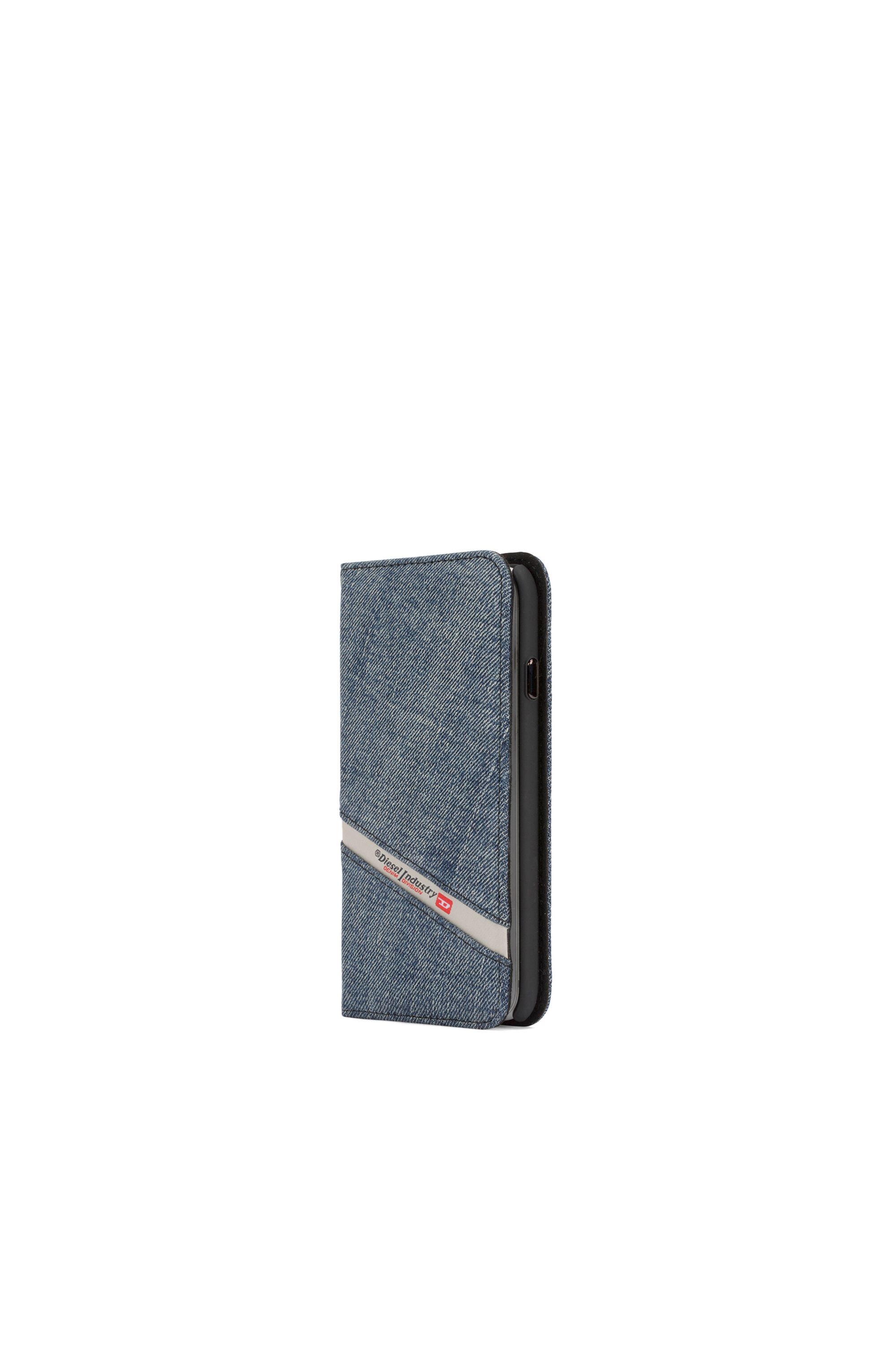 Diesel - DENIM IPHONE X FOLIO, Étui en denim, iPhone X Mixte in Bleu - 4