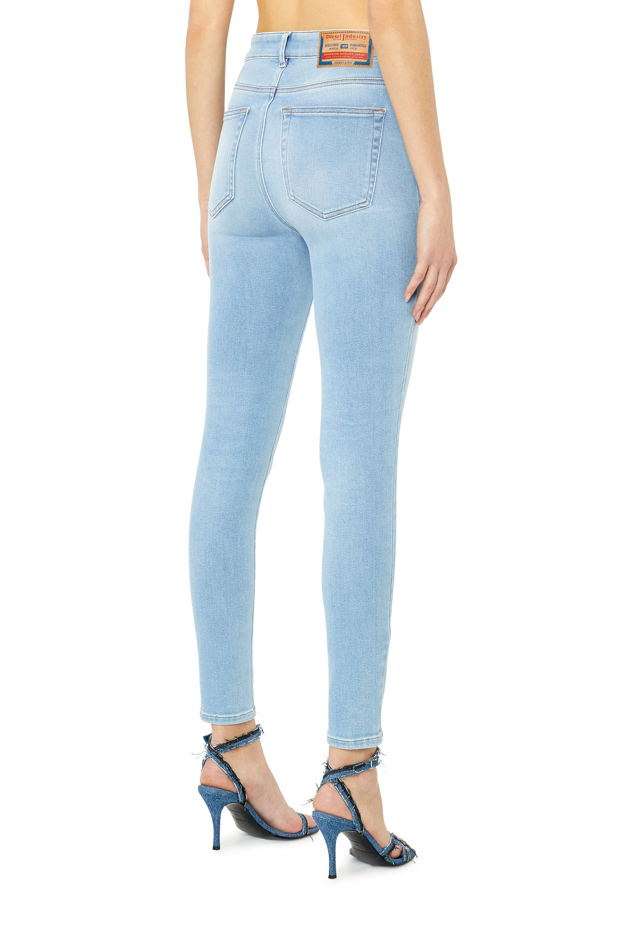 Diesel - Super skinny Jeans 1984 Slandy-High 09E76, Female's Super skinny Jeans - 1984 Slandy-High in Light Blue - 5