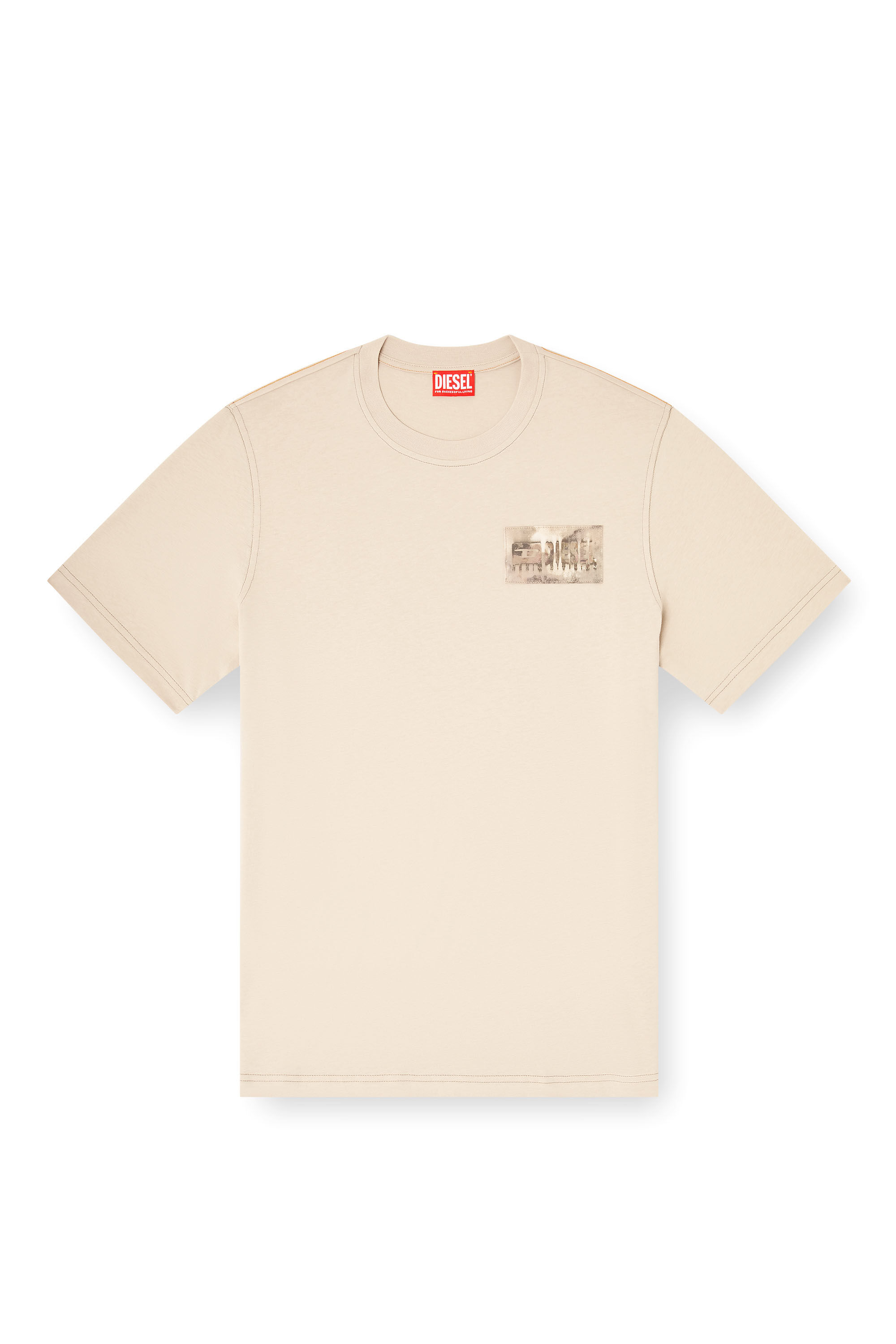 Men's T-shirt with camouflage patch | Brown | Diesel US