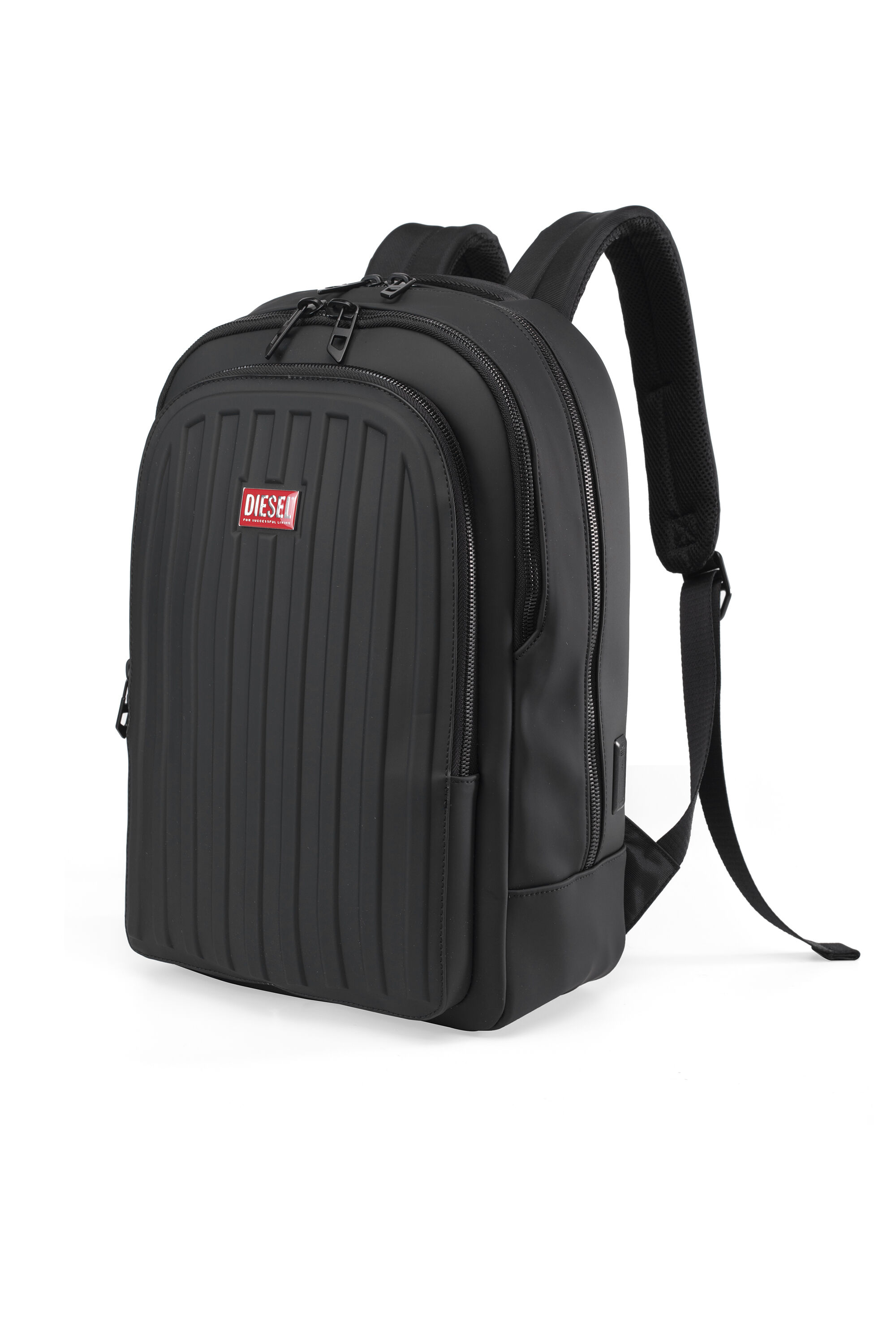 Diesel - DIESEL ALUMINUM BACKPACK DSB003, Sac &agrave; dos d'affaires fonctionnel Mixte in Noir - 5