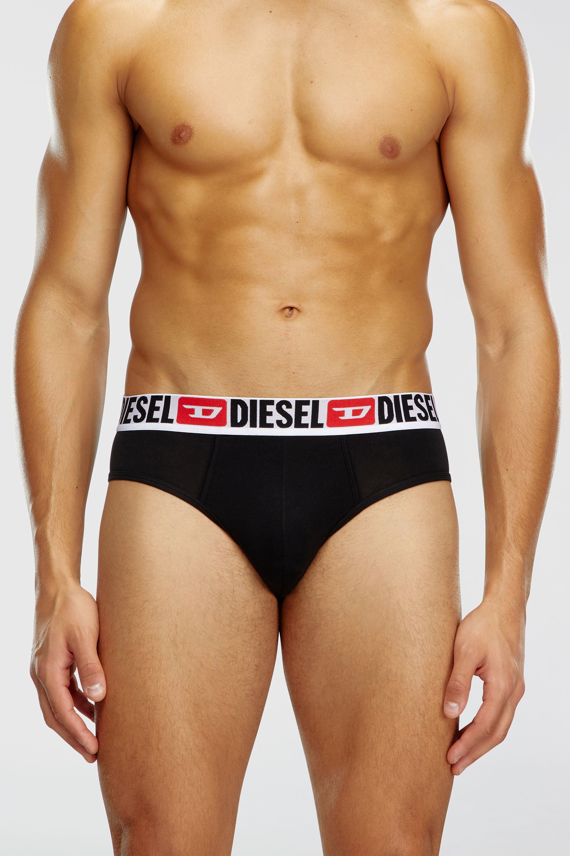 Diesel - UMBR-ANDRETHREEPACK, Paquete de tres calzoncillos de slip de color liso Hombre in Negro - 3