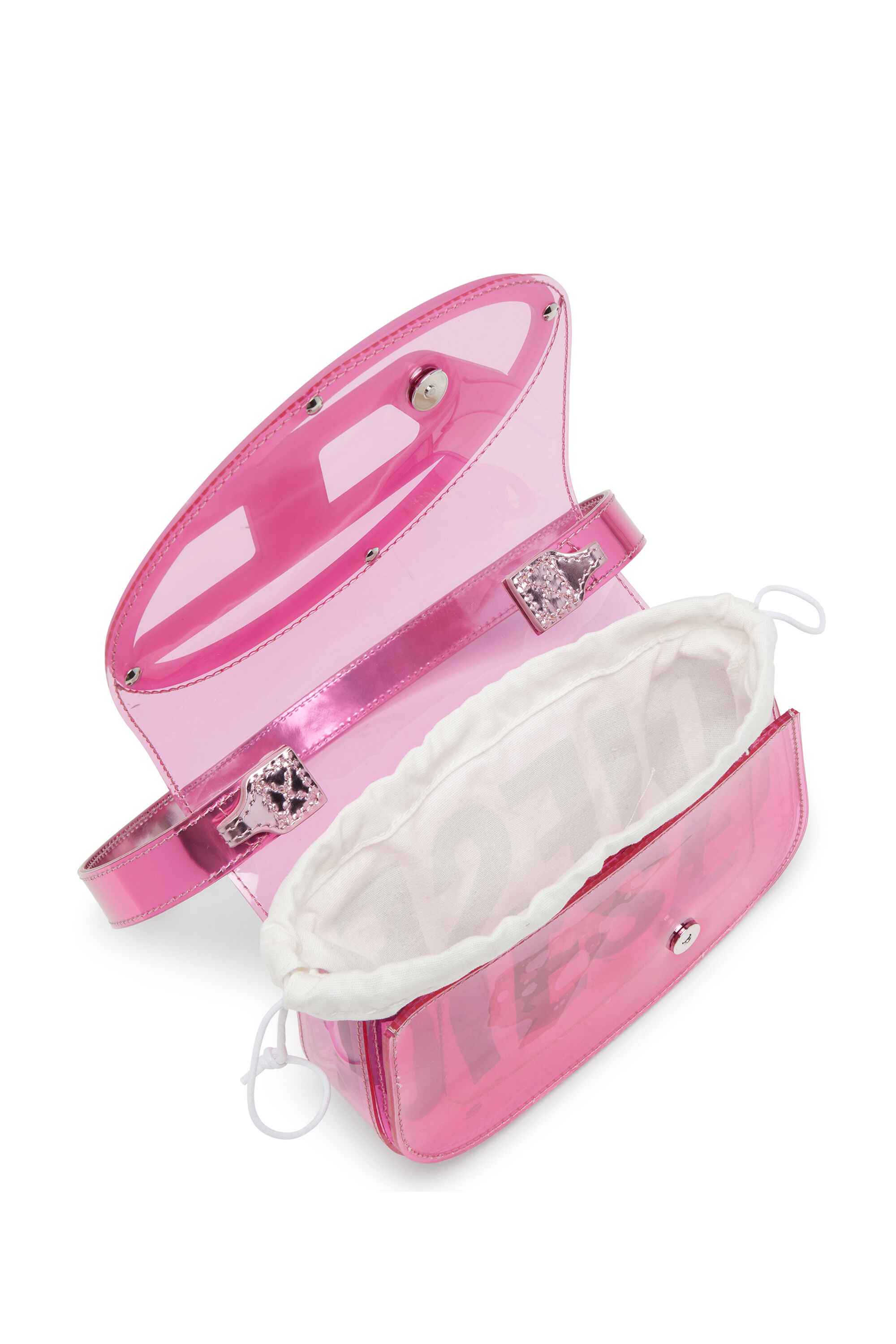 『新品・未使用』　DIESEL 1drバックピンク Women's 1DR-Iconic shoulder bag in transparent TPU | Pink | Diesel