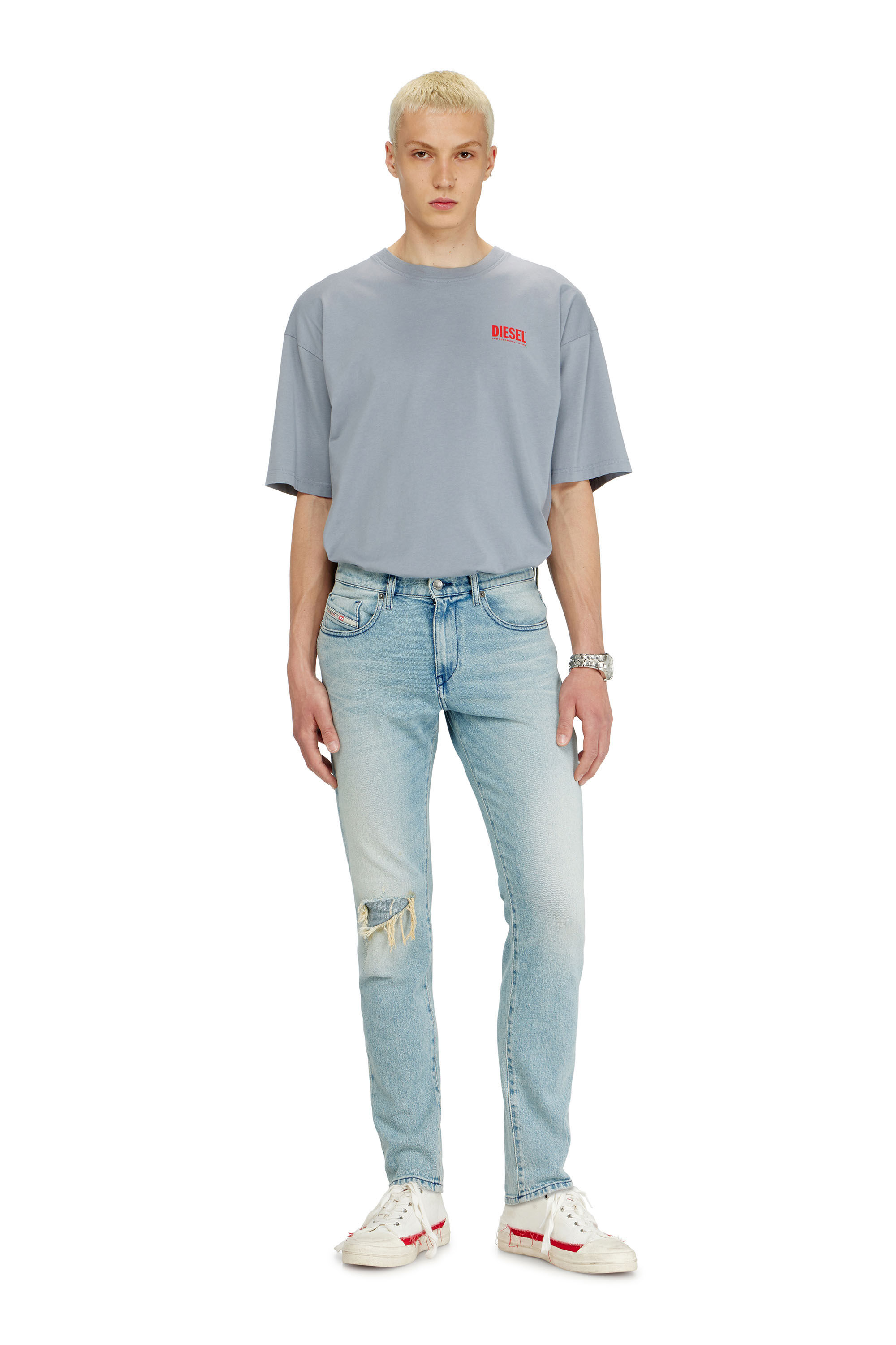 Diesel - Slim Jeans 2019 D-Strukt 09Q10 Homme, Bleu Clair - Image 1